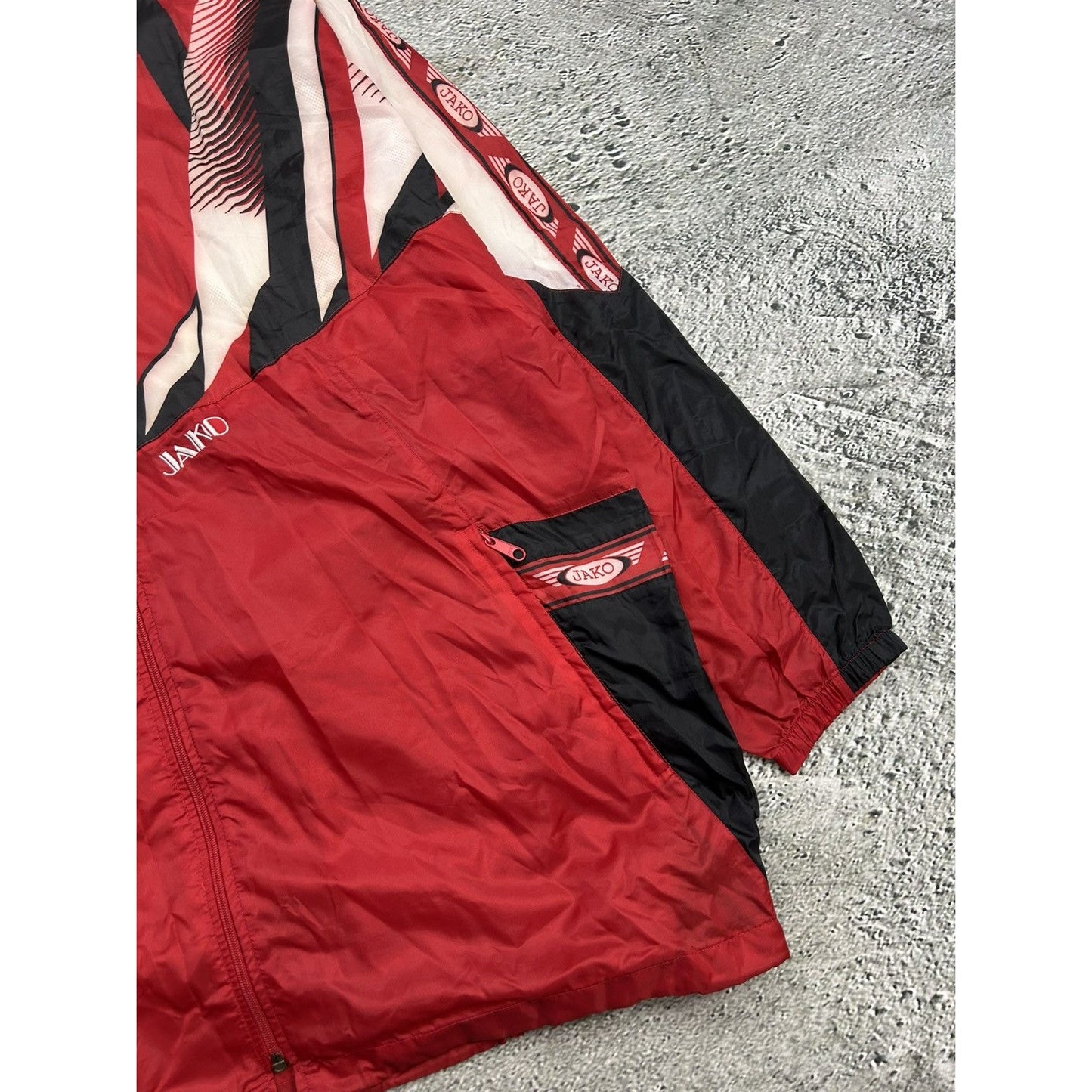 Jako vintage Track Jacket black white red 90s