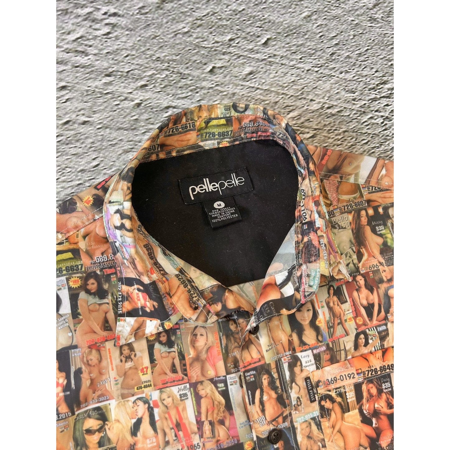 Pelle Pelle Playboy style vintage fullprint shirt shorts set