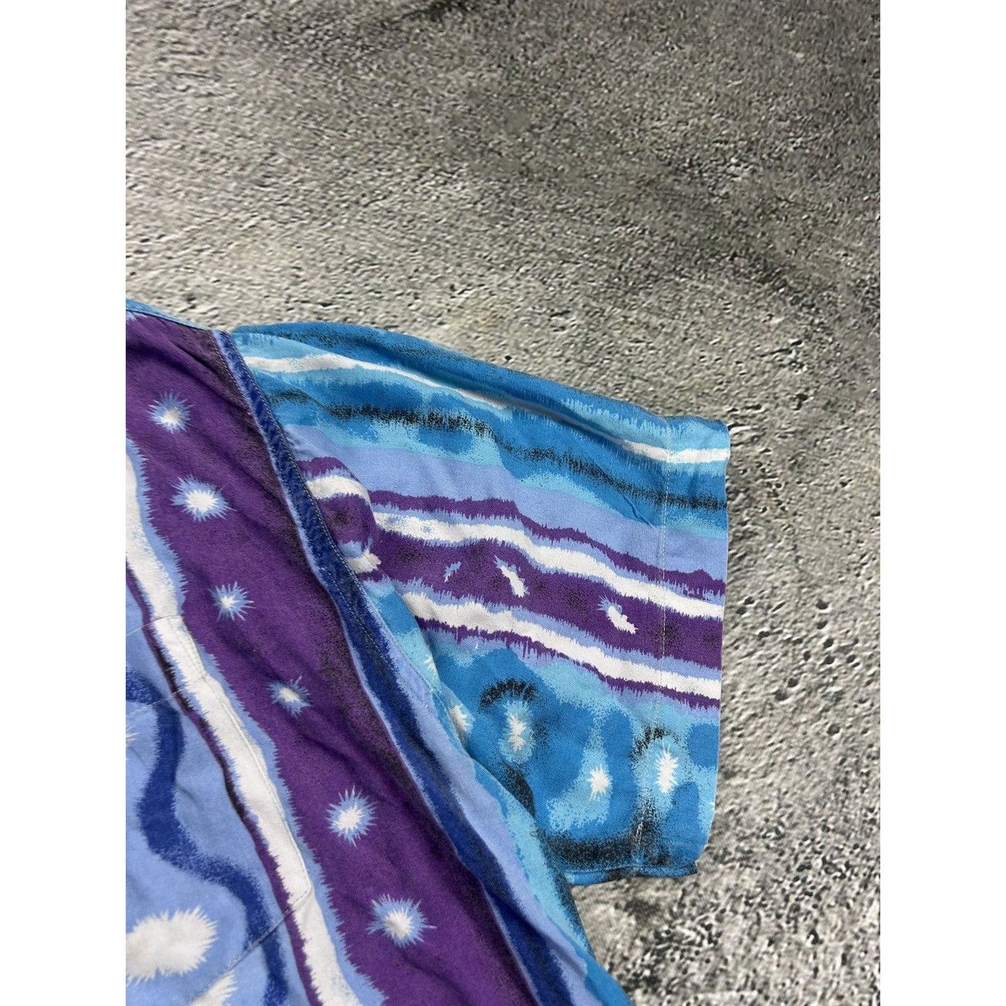 Hawaiian Shirt abstract vintage blue purple