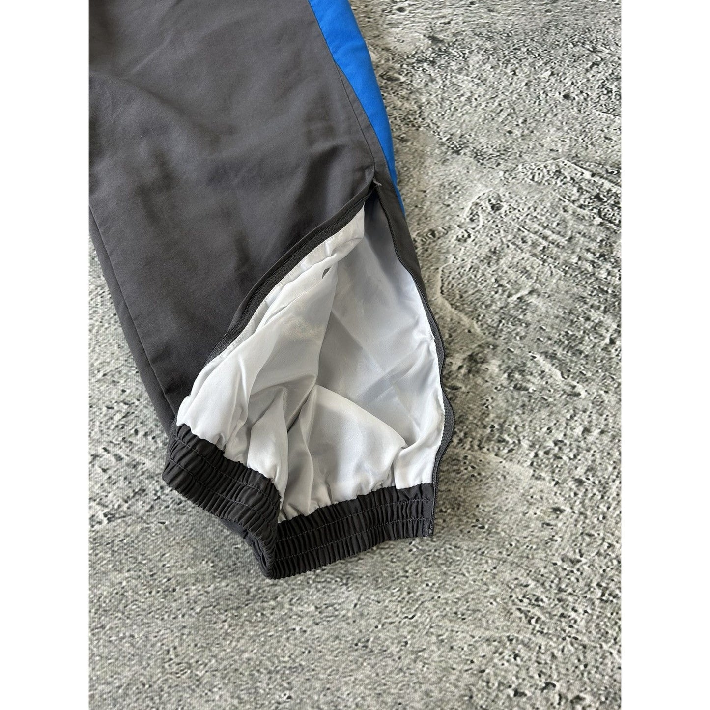 Adidas track suit vintage grey nylon track pants drill