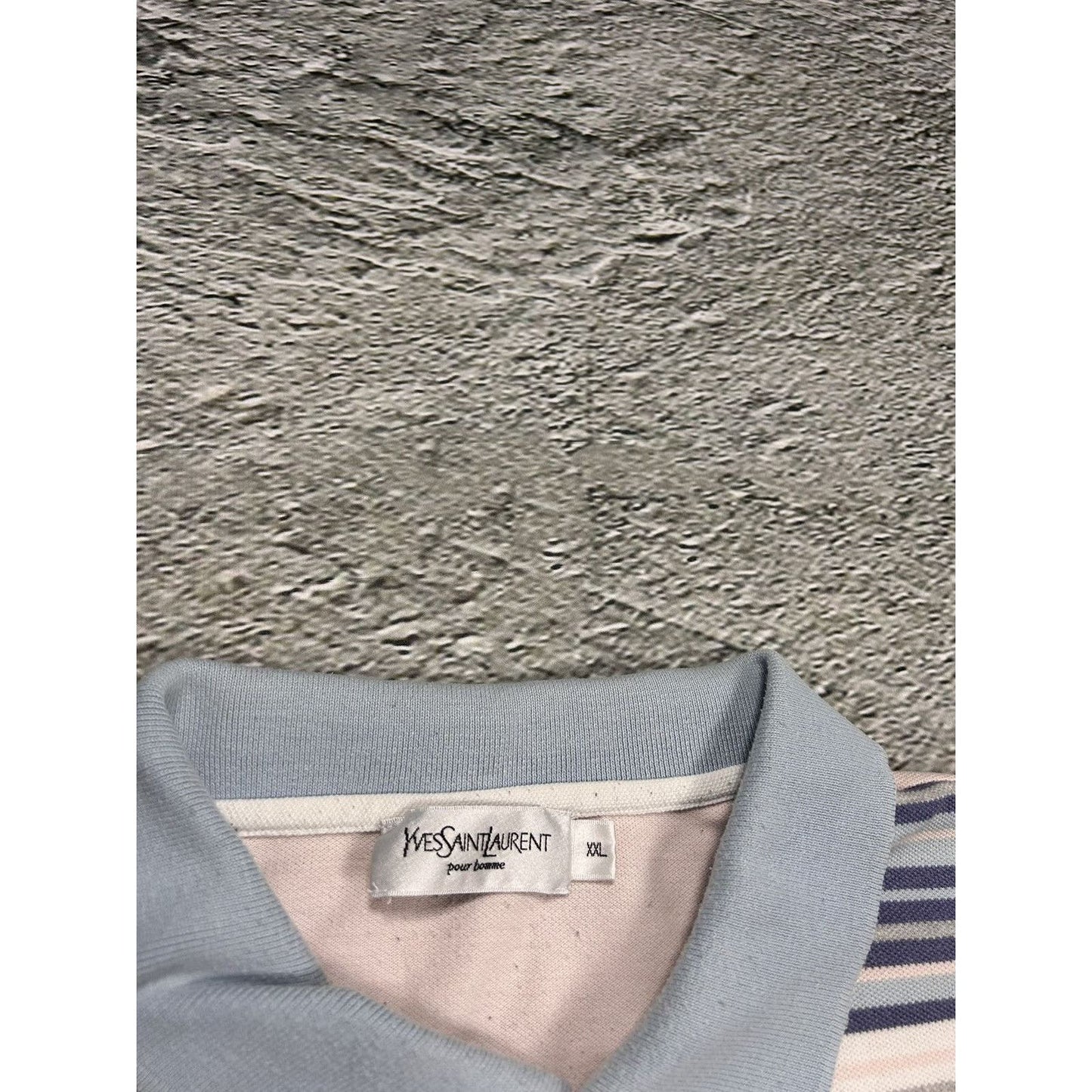 90s Yves Saint Laurent vintage big logo spell out YSL polo