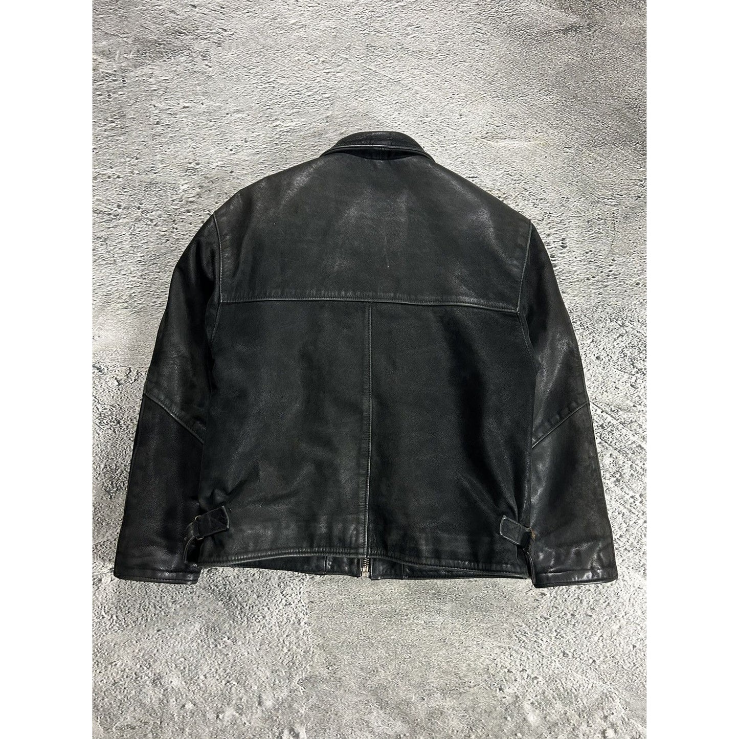 Vintage Leather Jacket Avant Garde Black