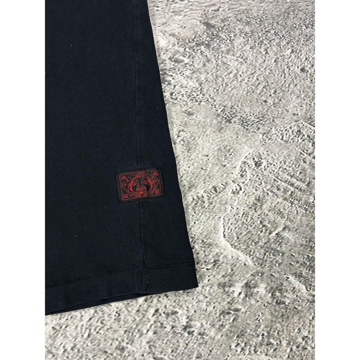 Evisu t-shirt vintage big logo seagull EU ED black pink