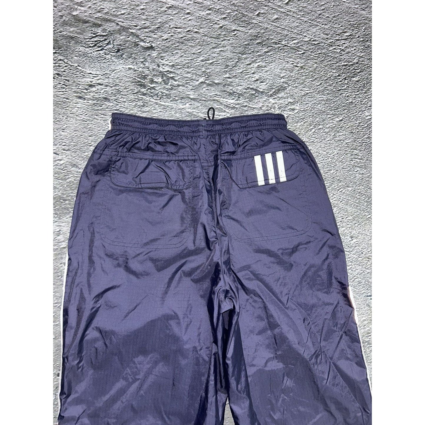 Adidas vintage grey nylon track pants big logo 2000s