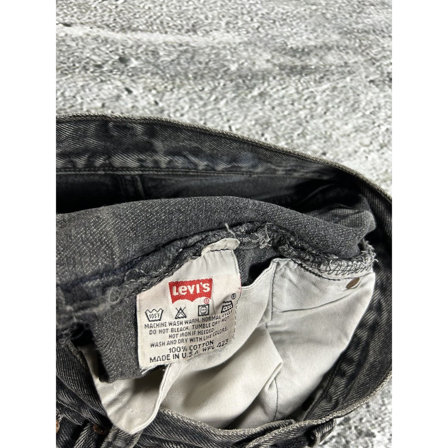 Levi’s vintage denim shorts black made in USA 90s