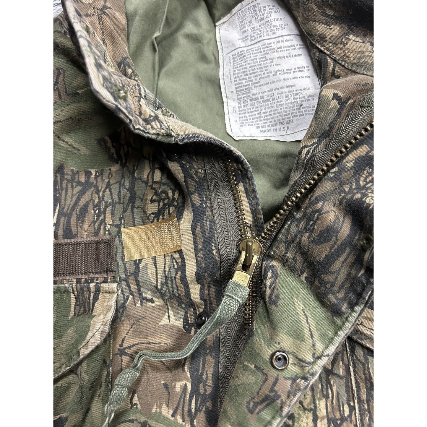 Realtree Camouflage Field Jacket USA made Golden MFG CO INC