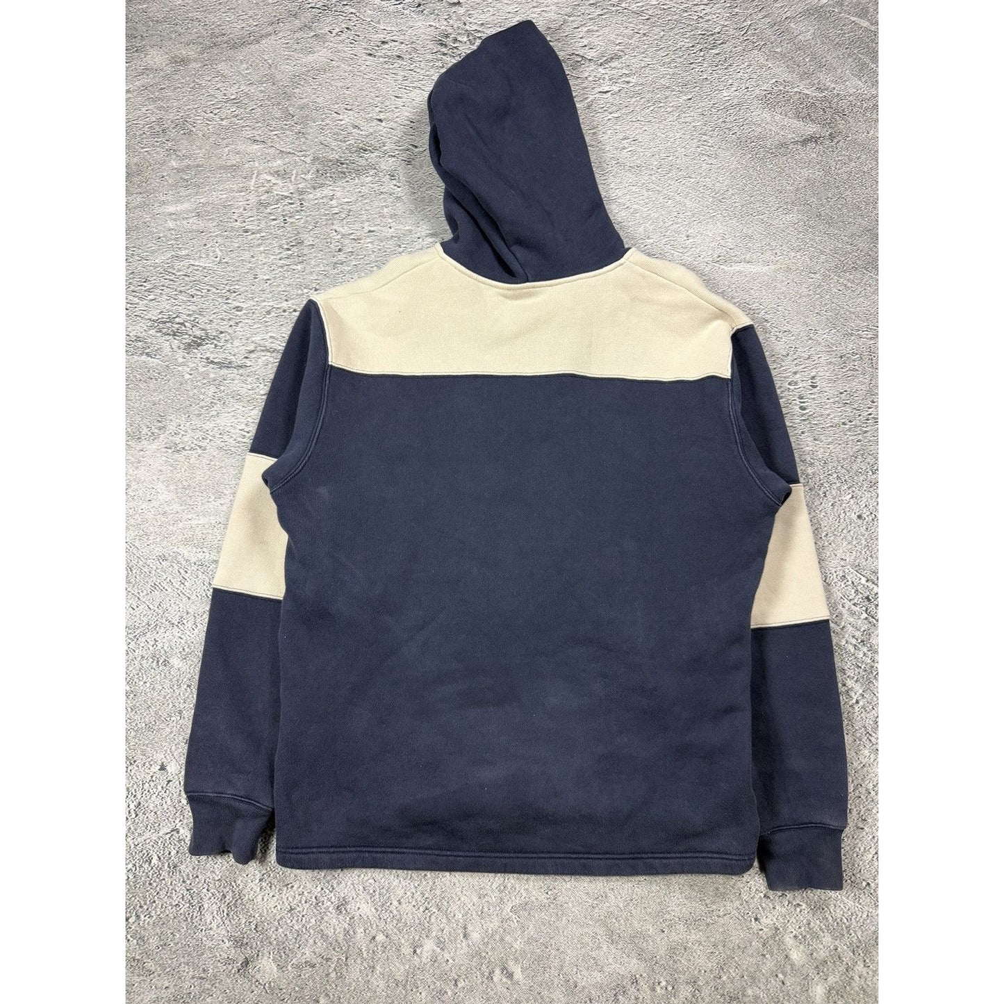 Acne Studios Striped Navy White hoodie face logo