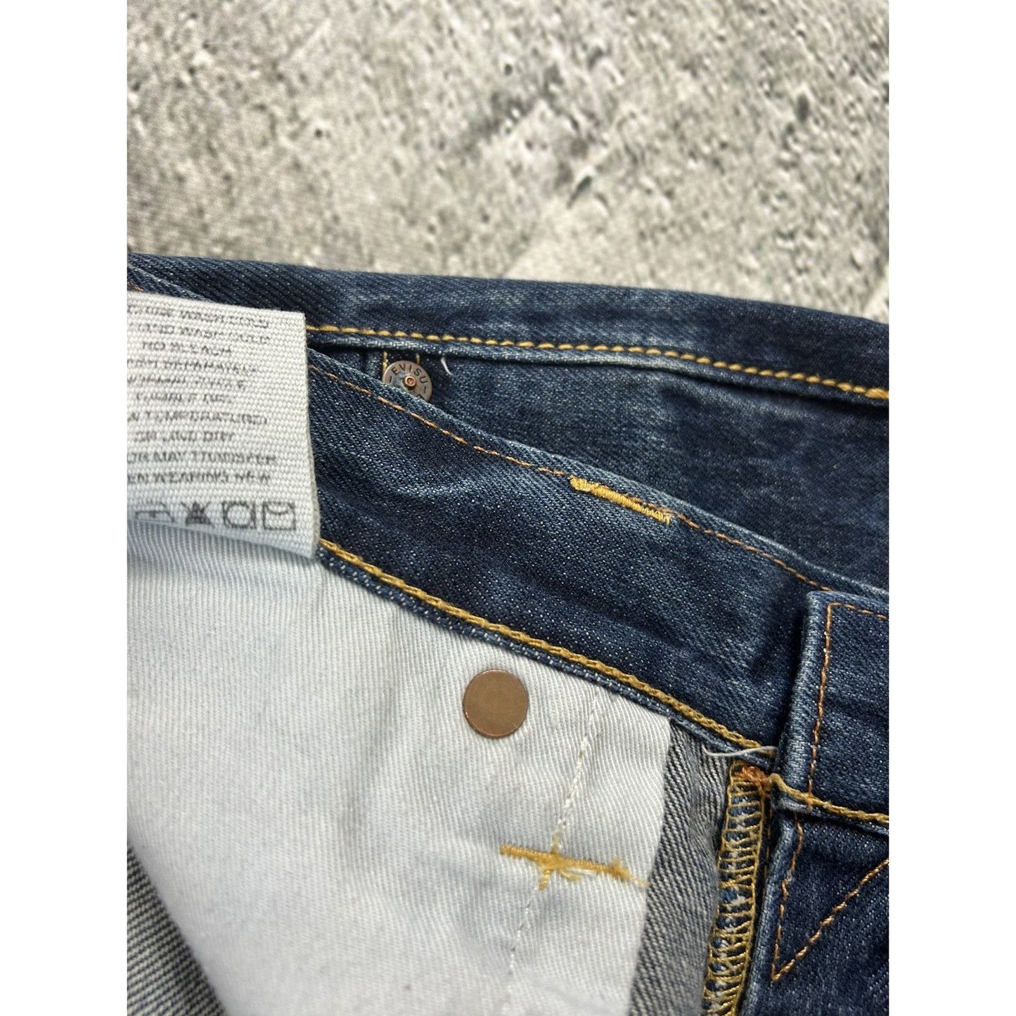 Evisu jeans One God Brand navy denim pants Y2K baggy