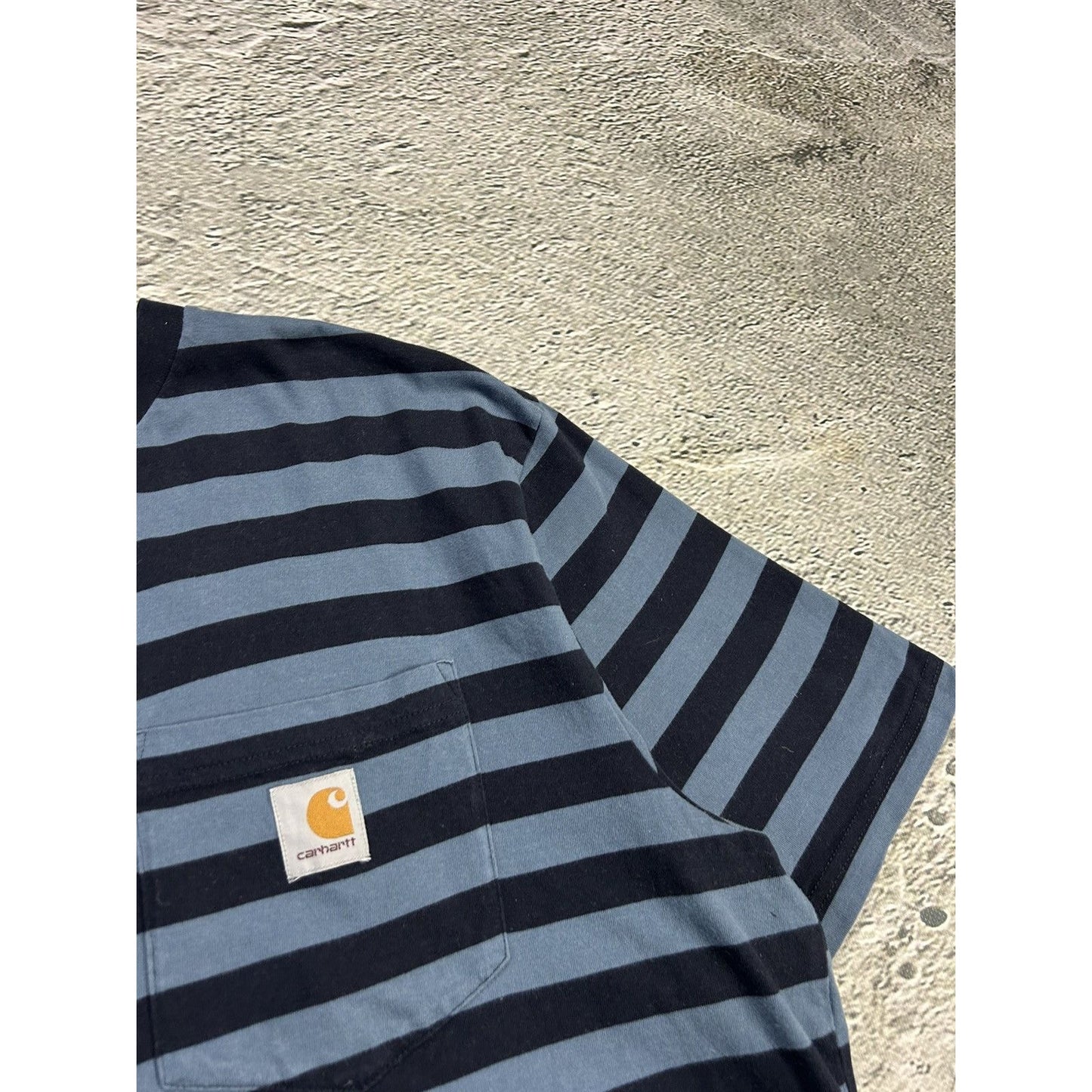 Carhartt S/S Merrick Pocket T-shirt striped navy blue