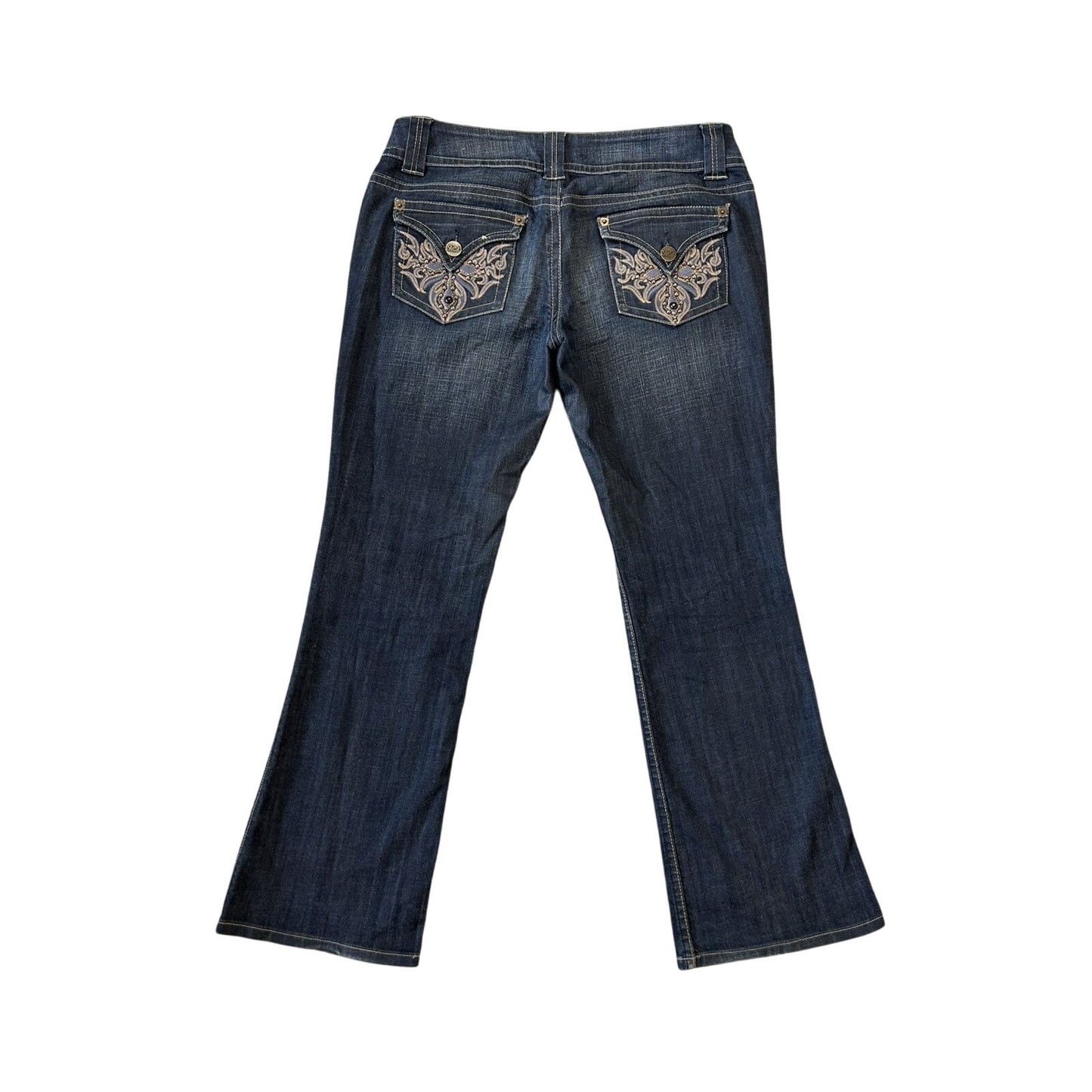 Y2K jeans flared house of denim navy blue low rise bootcut