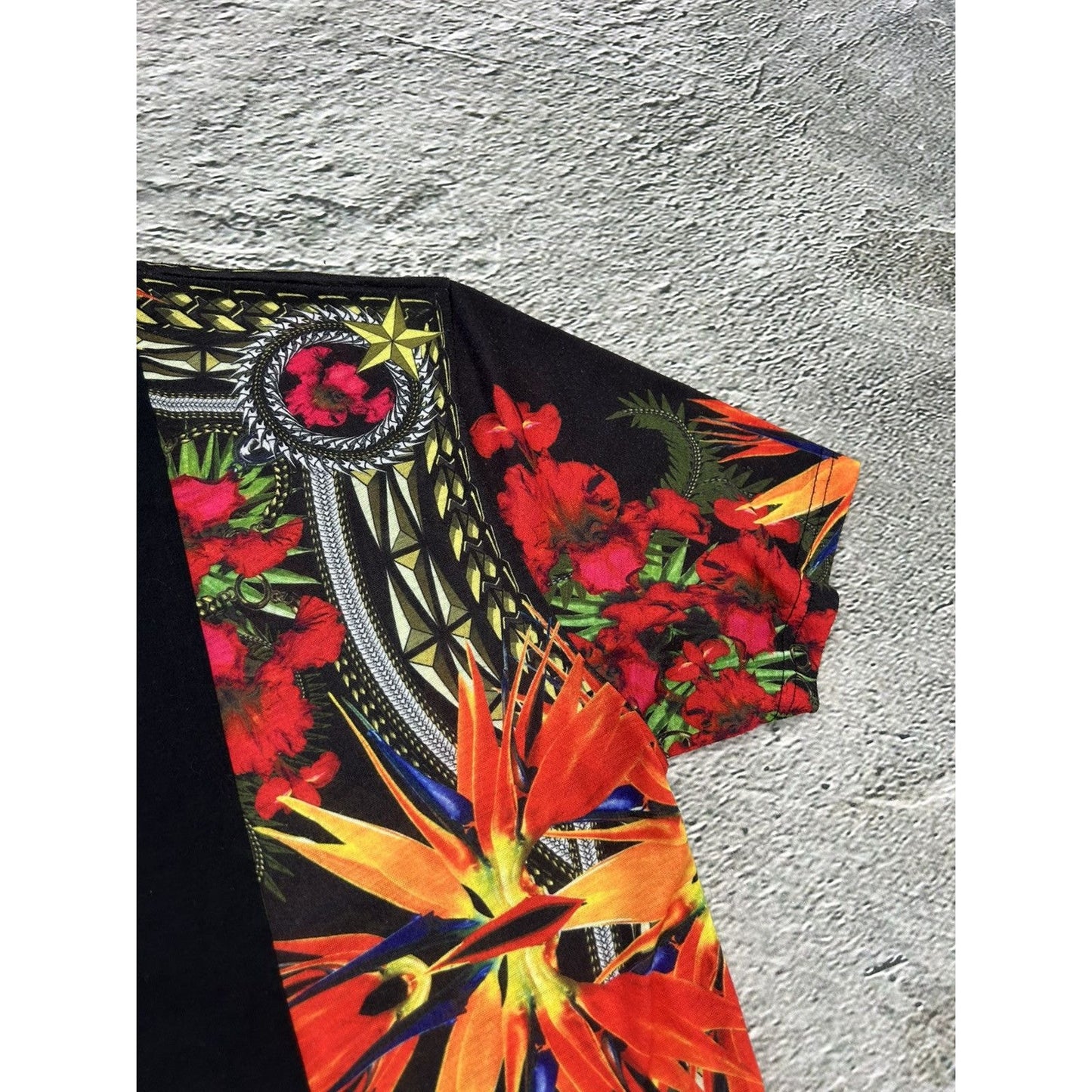 Givenchy Madonna and Iris SS13 t-shirt black tee fullprint