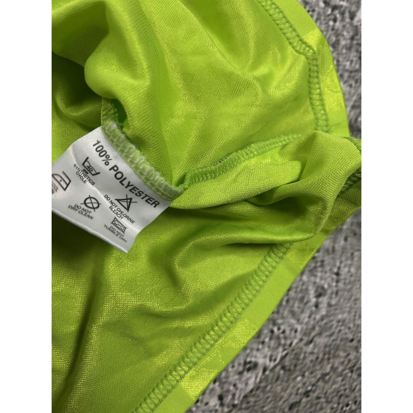 Diadora vintage Jersey neon green 90s big logo