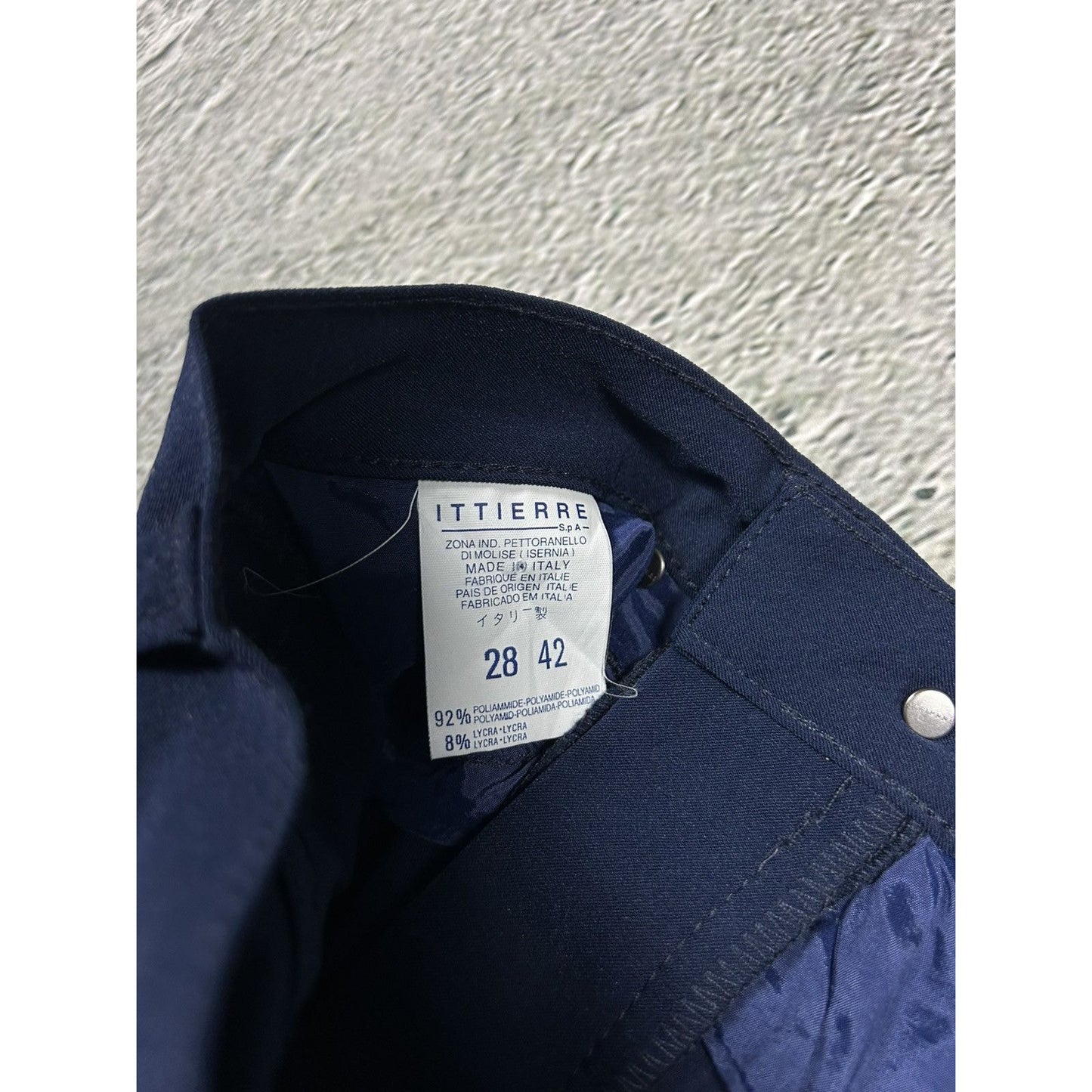 Versace Pants navy blue high rise slim jeans couture