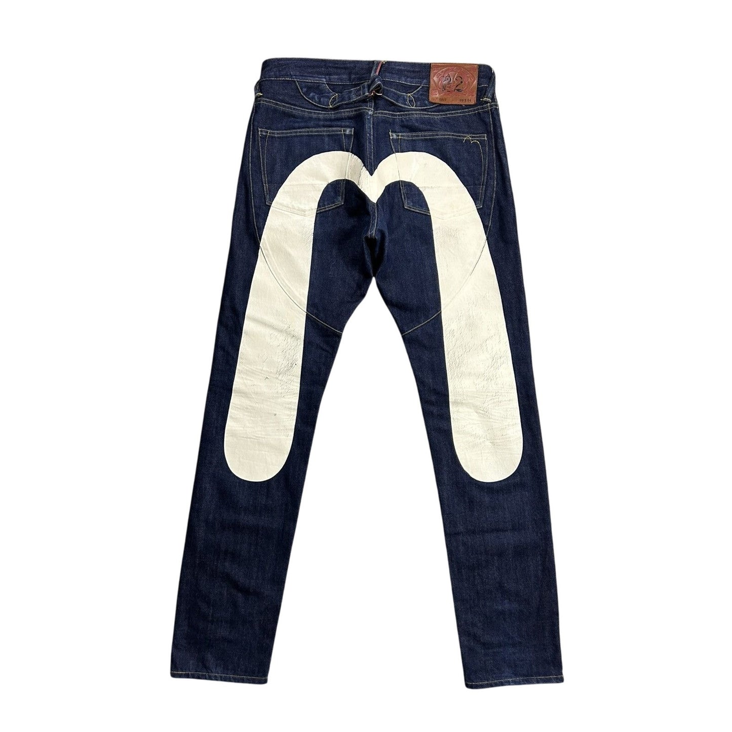 Evisu jeans daicock big logo white selvedge denim Japanese