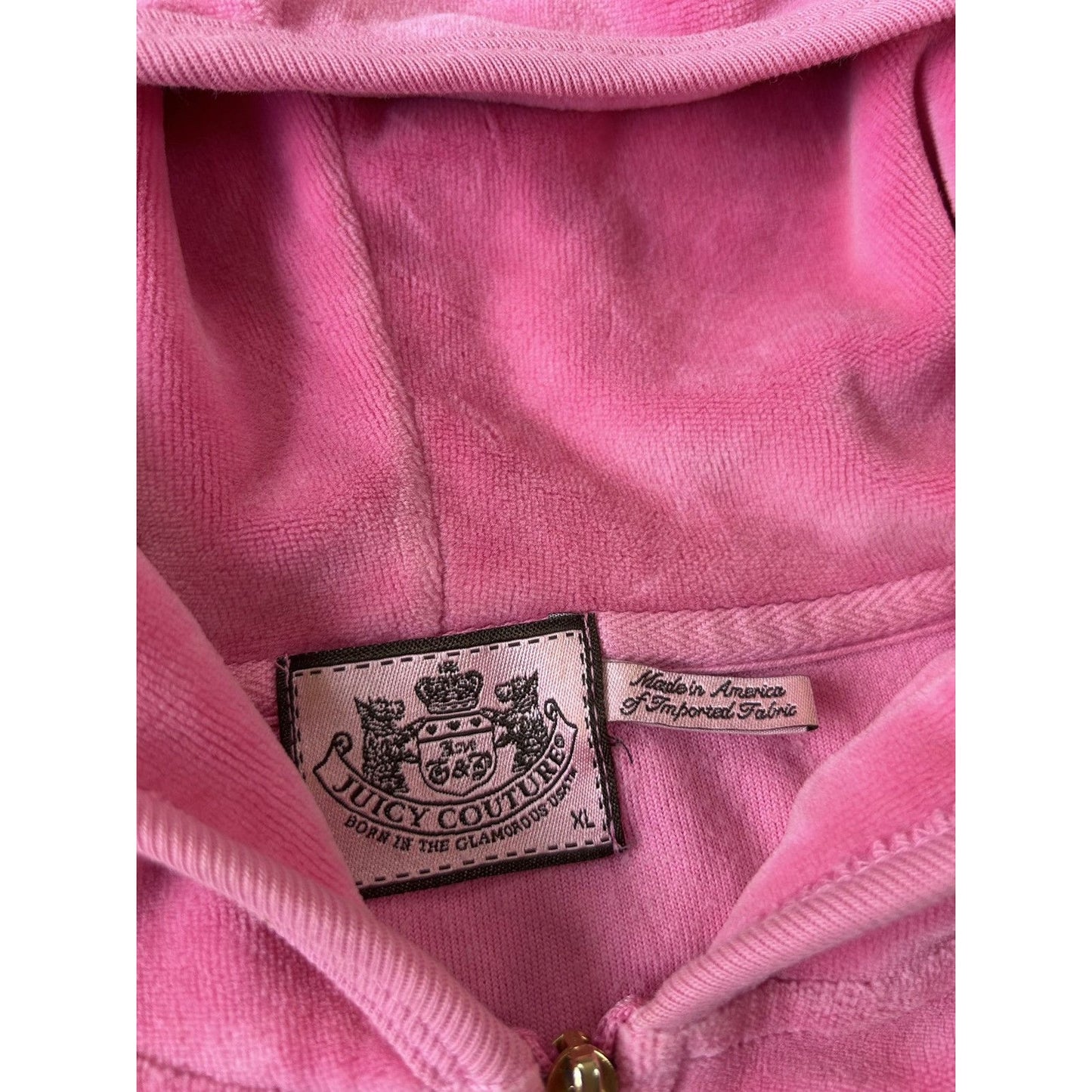 Juicy Couture vintage pink zip hoodie big logo Y2K