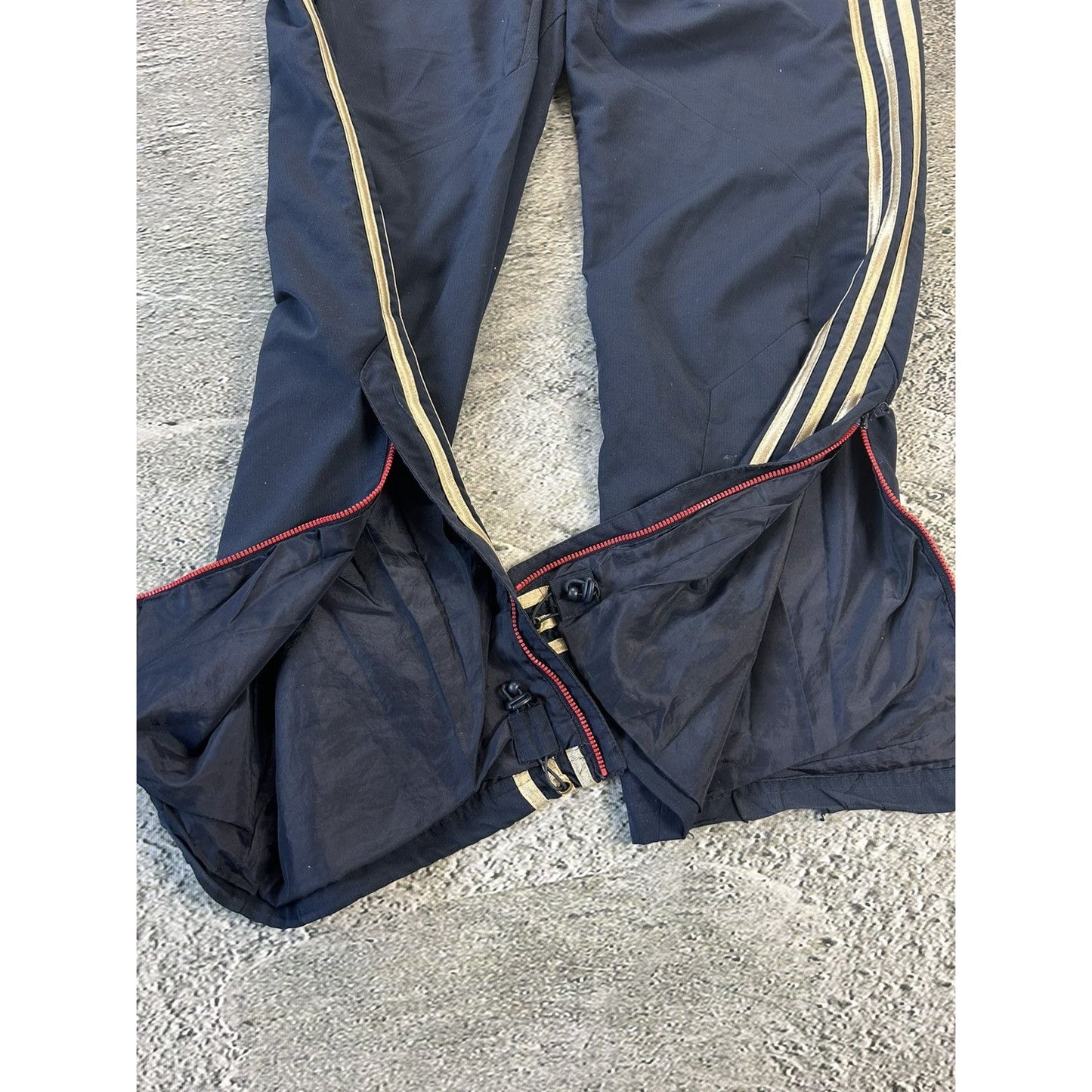 Adidas Munster Rugby vintage nylon track pants navy baggy