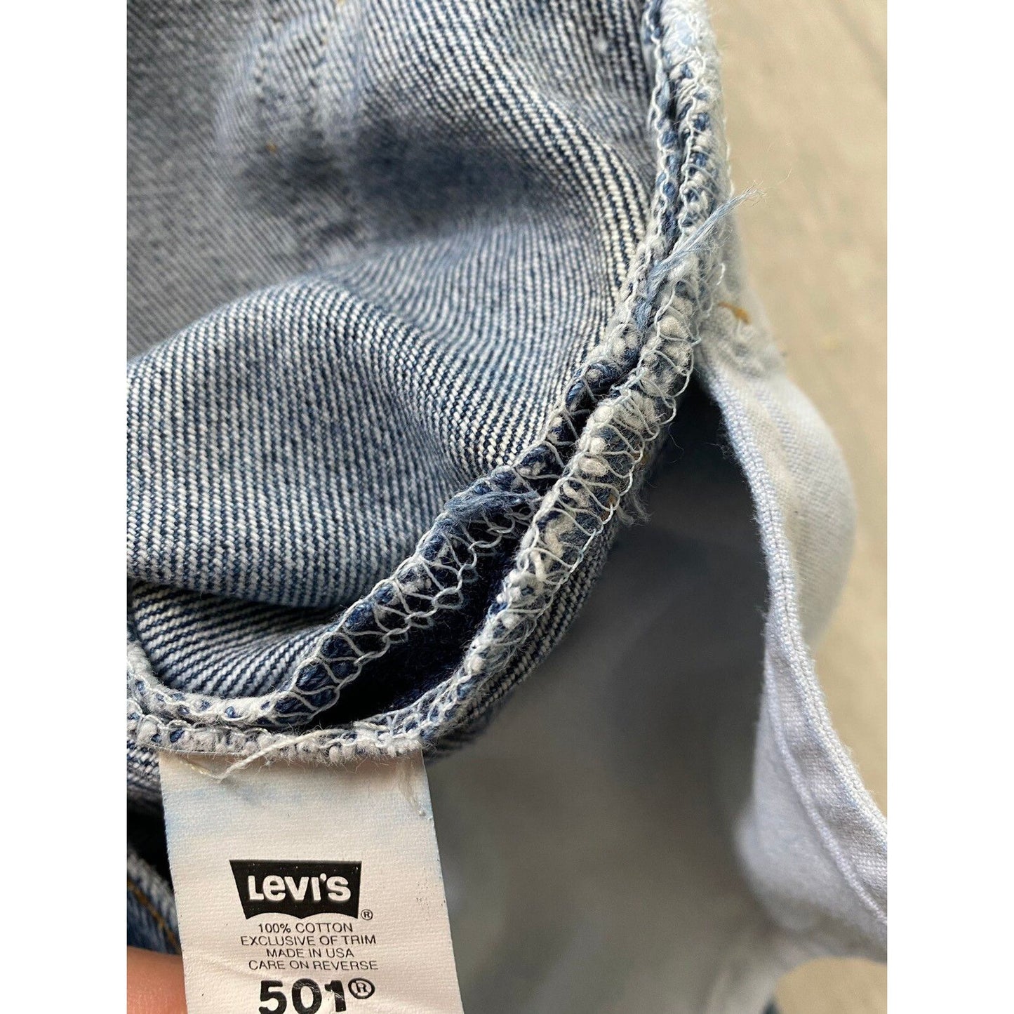 Levi’s 501 vintage denim shorts blue navy jeans jorts made in USA