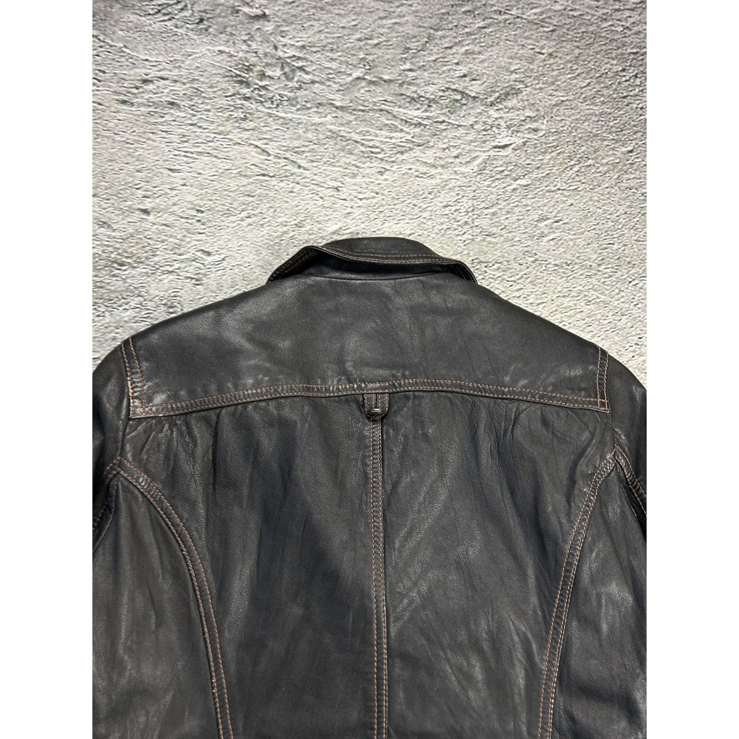 Vintage Leather Jacket Avant Garde Walter Leder Y2K