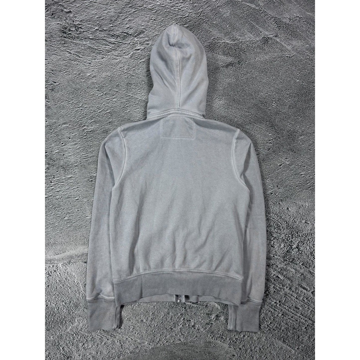 True Religion zip hoodie grey rhinestones logo horseshoe Y2K