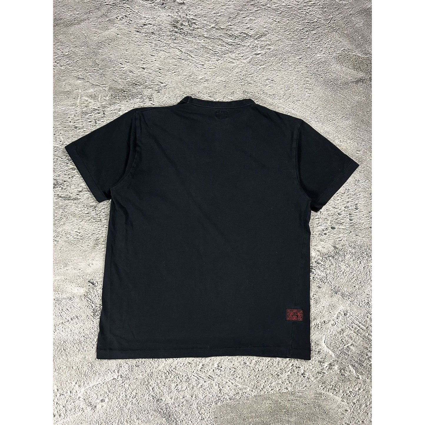 Evisu t-shirt vintage big logo seagull EU ED black pink