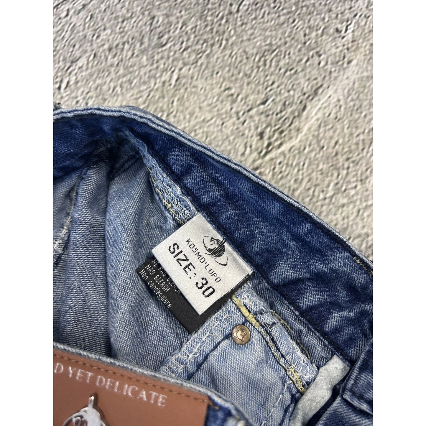 Japanese Brand Kosmo Lupo jeans big logo Vintage Swag Y2K