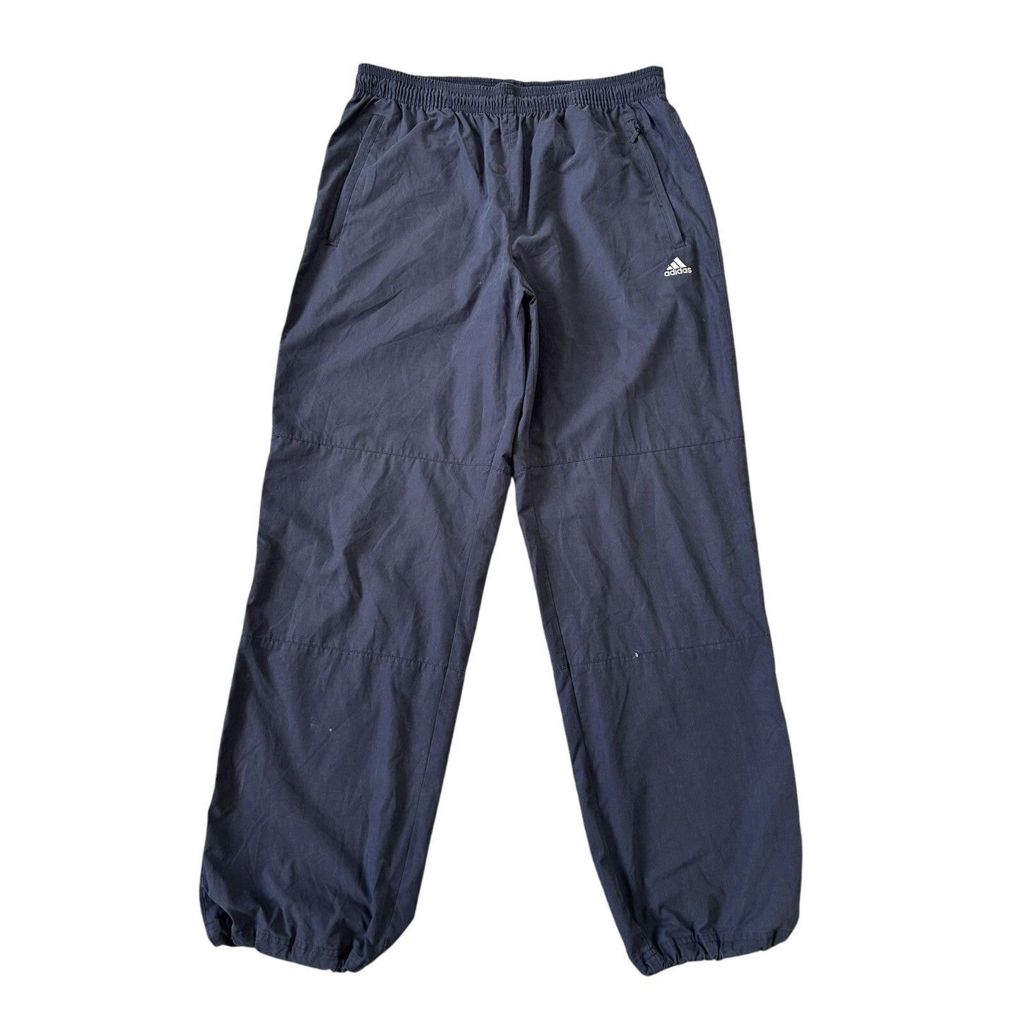 Adidas vintage navy nylon track pants baggy small logo 2000s