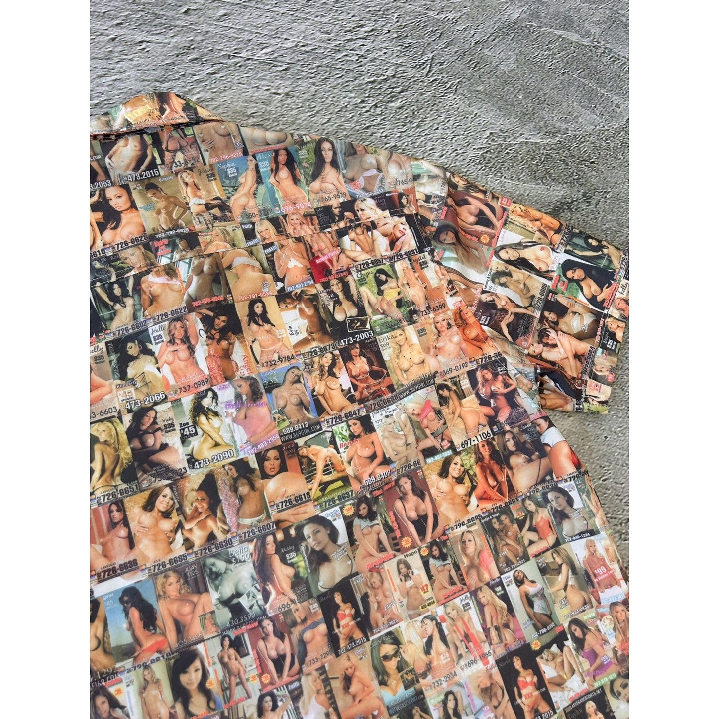 Pelle Pelle Playboy style vintage fullprint shirt shorts set