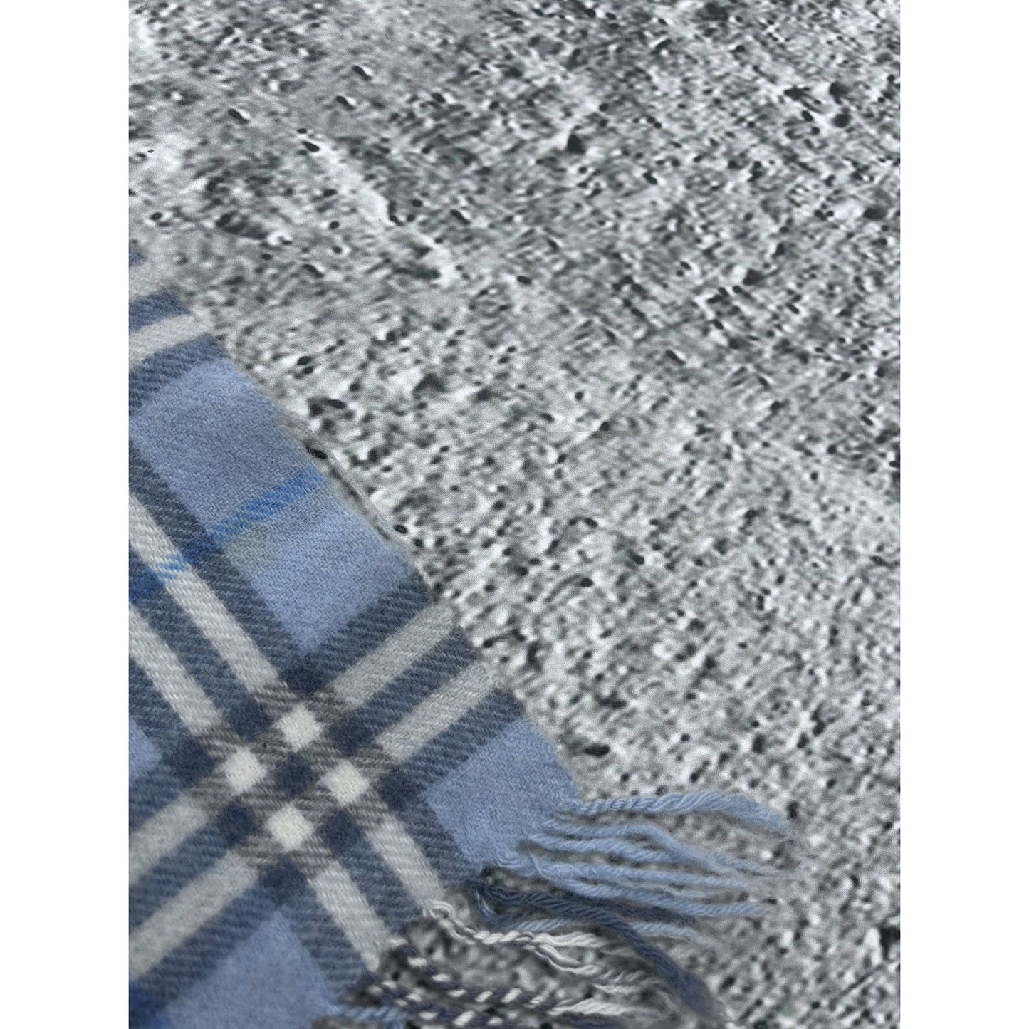 Burberry scarf lambswool cashmere baby blue nova check