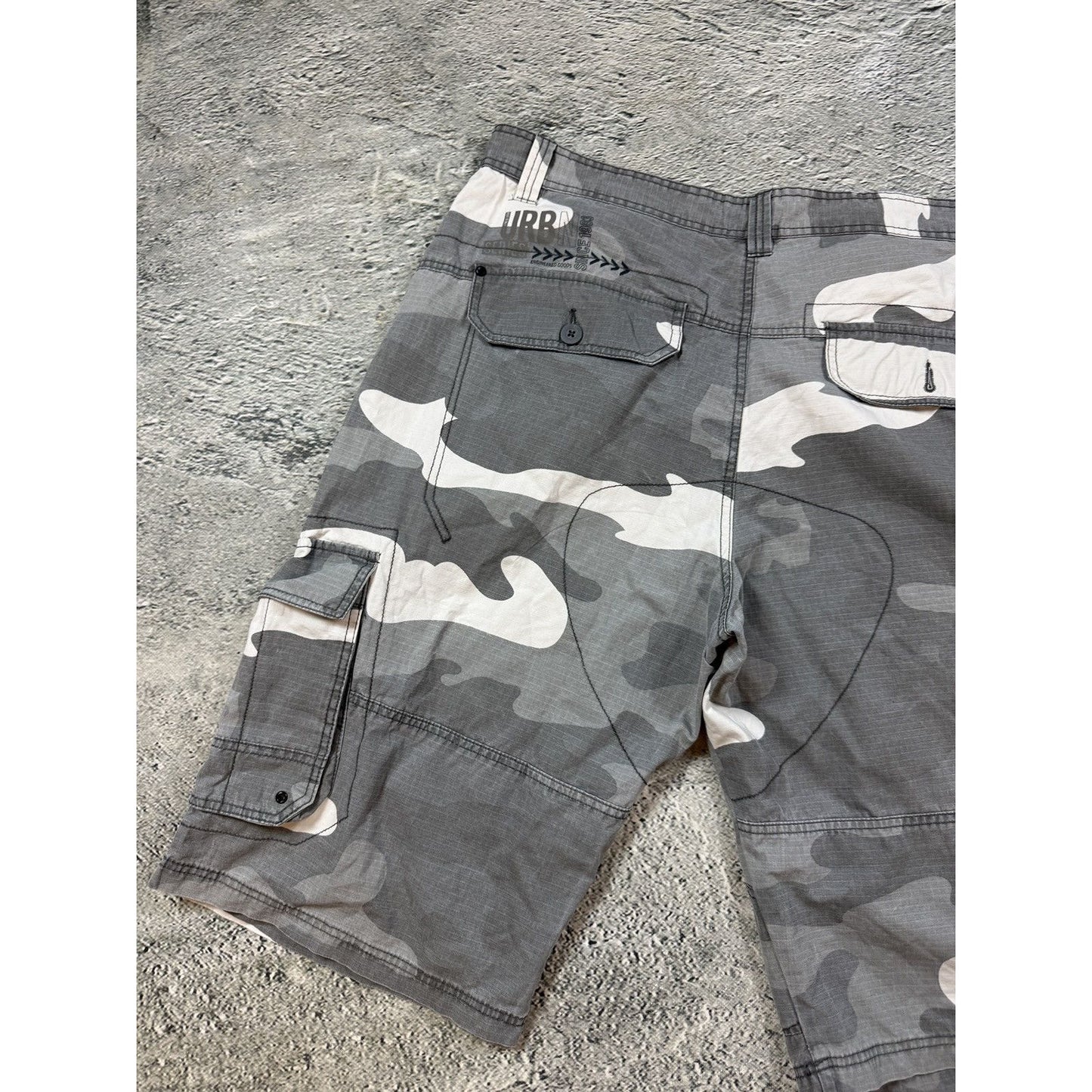 George camo gray shorts jorts y2k