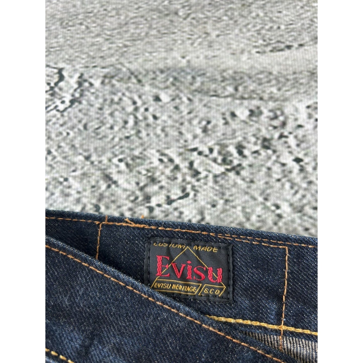 Evisu jeans vintage inside out selvedge red embroidery