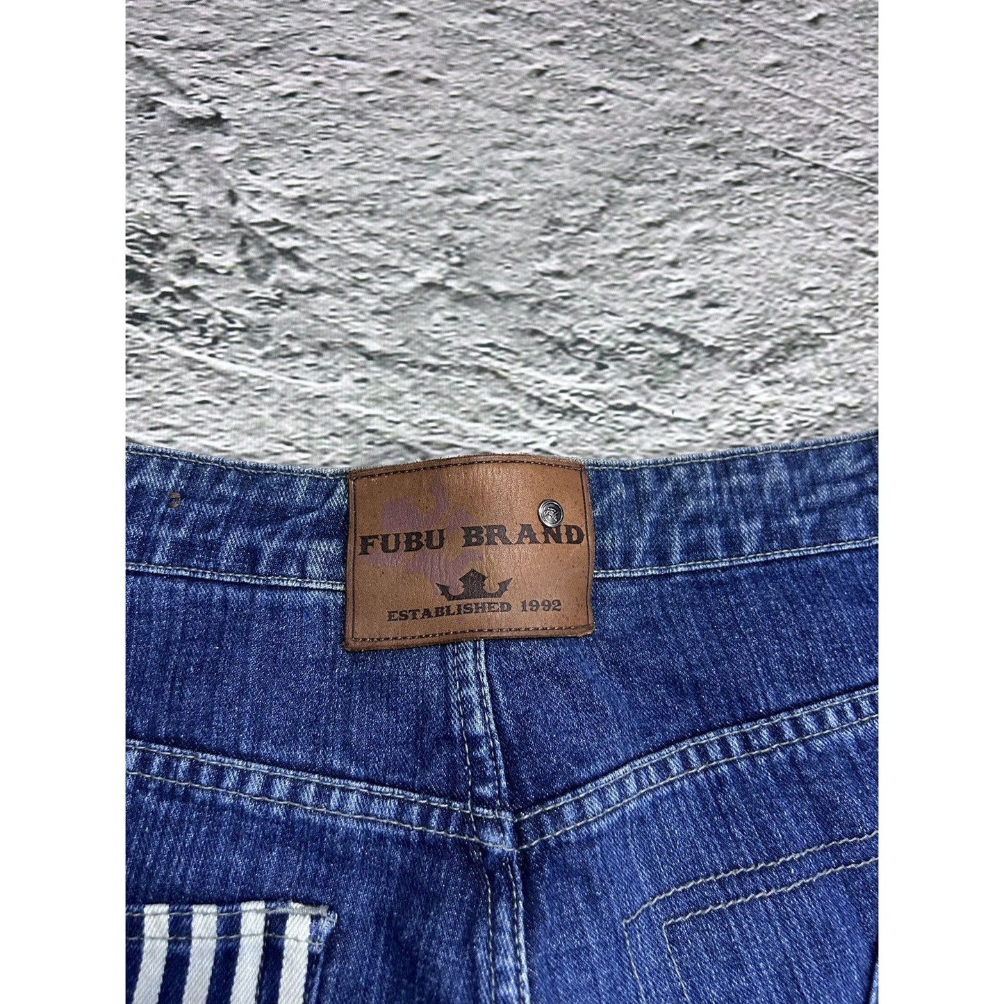 FuBu jeans vintage baggy denim pants blue