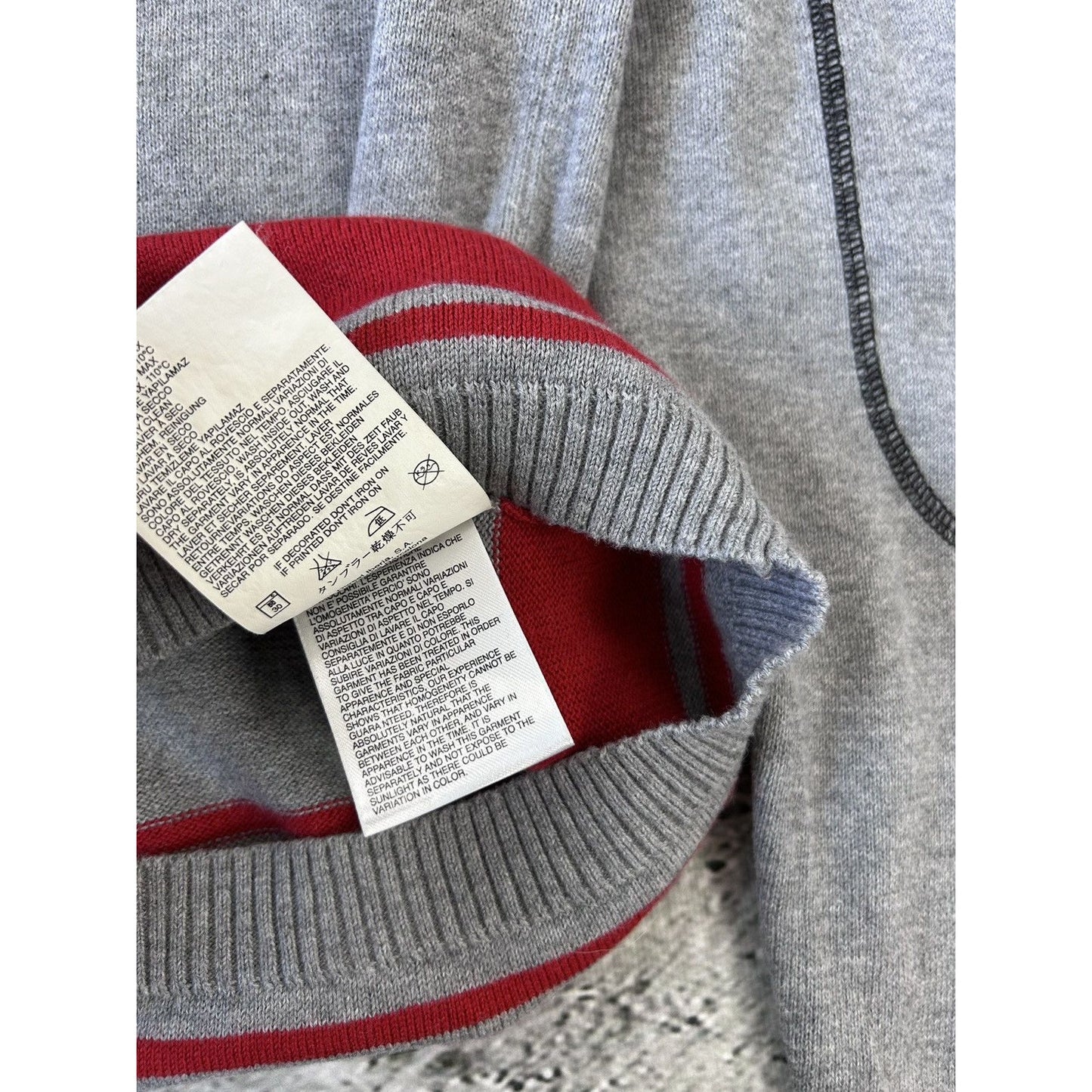 Diesel vintage sweater grey red Y2K big logo