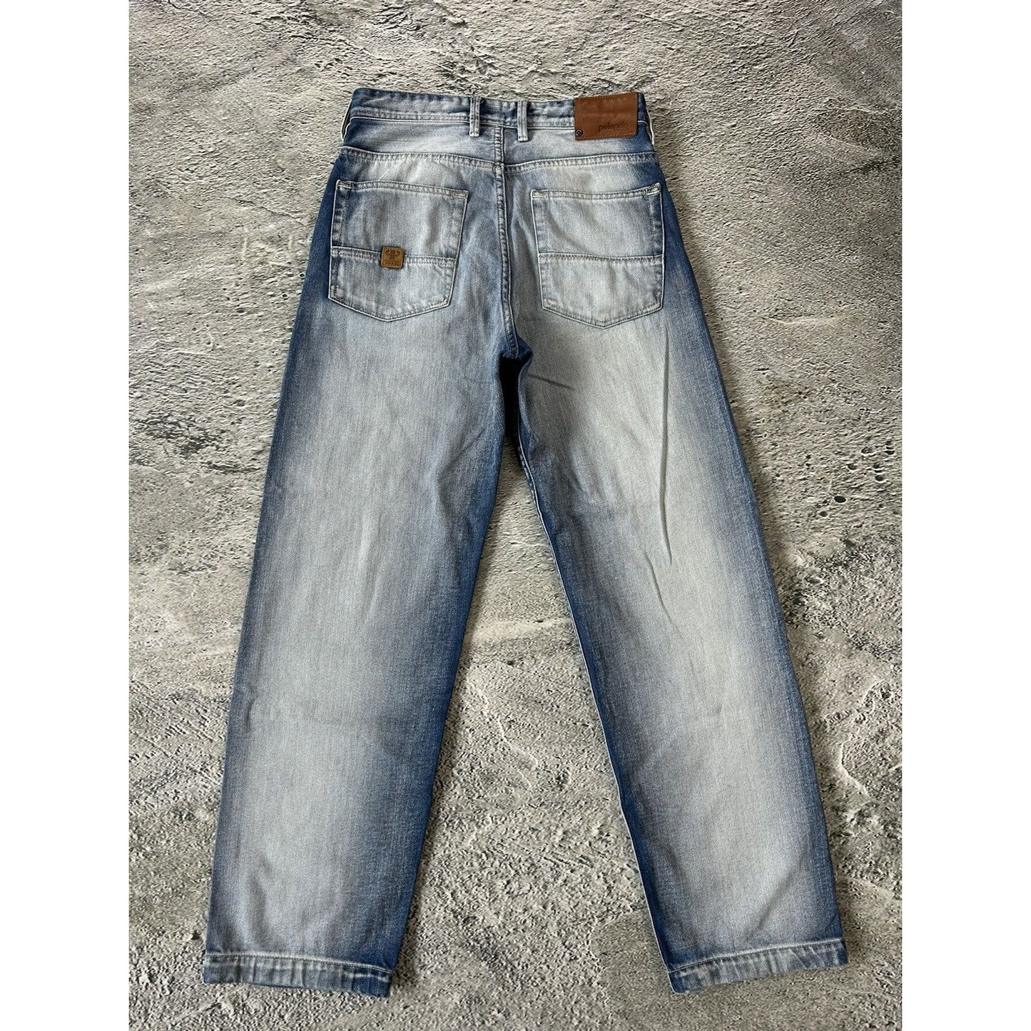 Pelle Pelle vintage stone washed blue jeans Y2K baggy denim