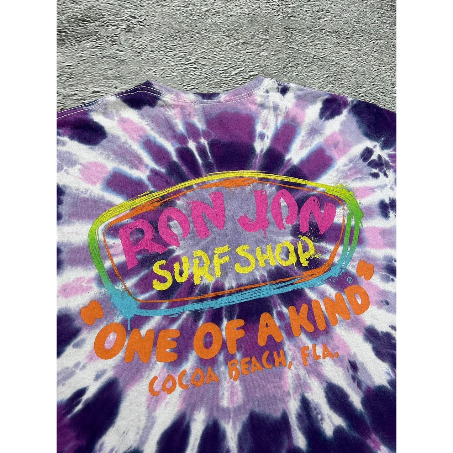 Vintage Official Ron Jon Surf Shop T-shirt Tie Dye purple