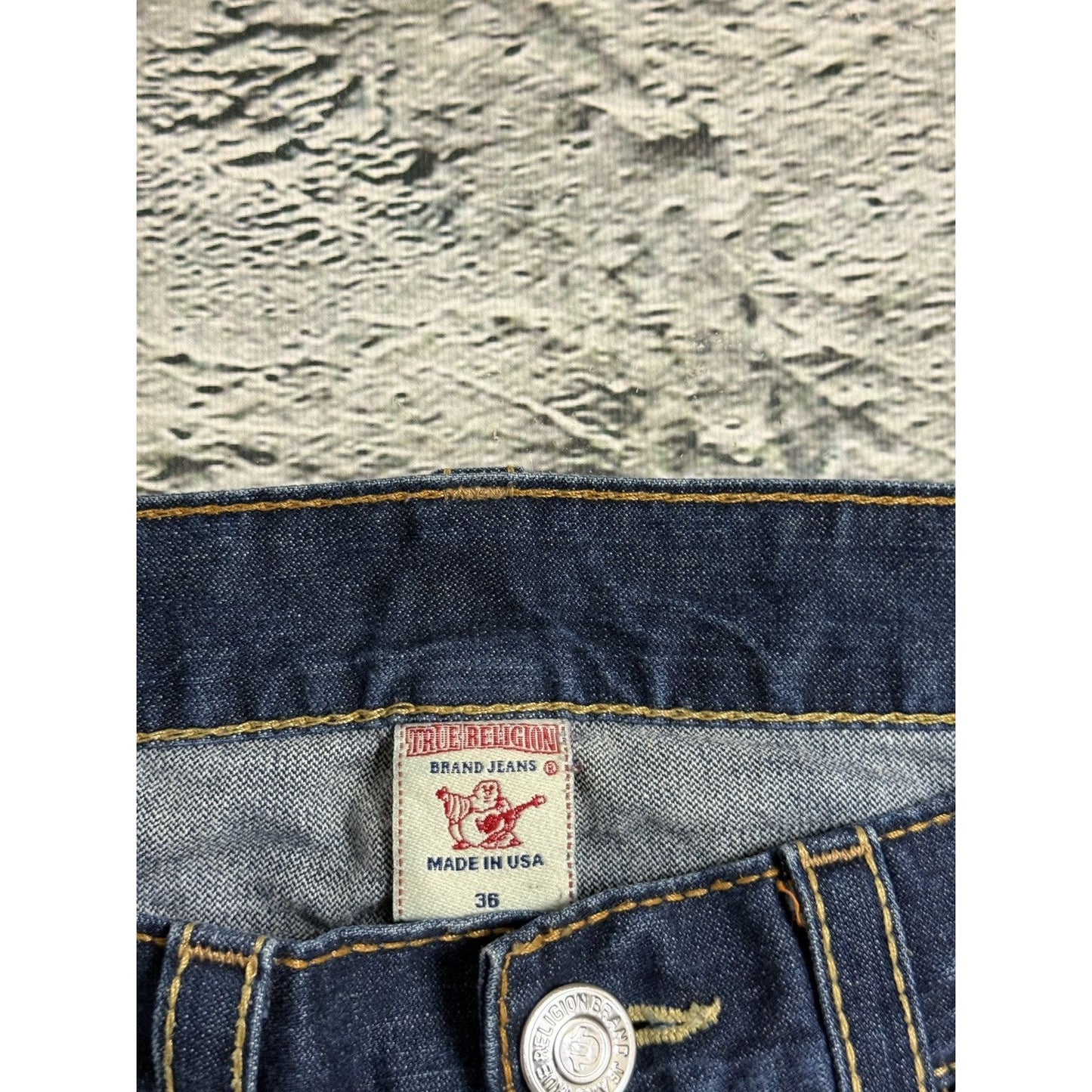True Religion jeans vintage Ricky denim pants blue big logo