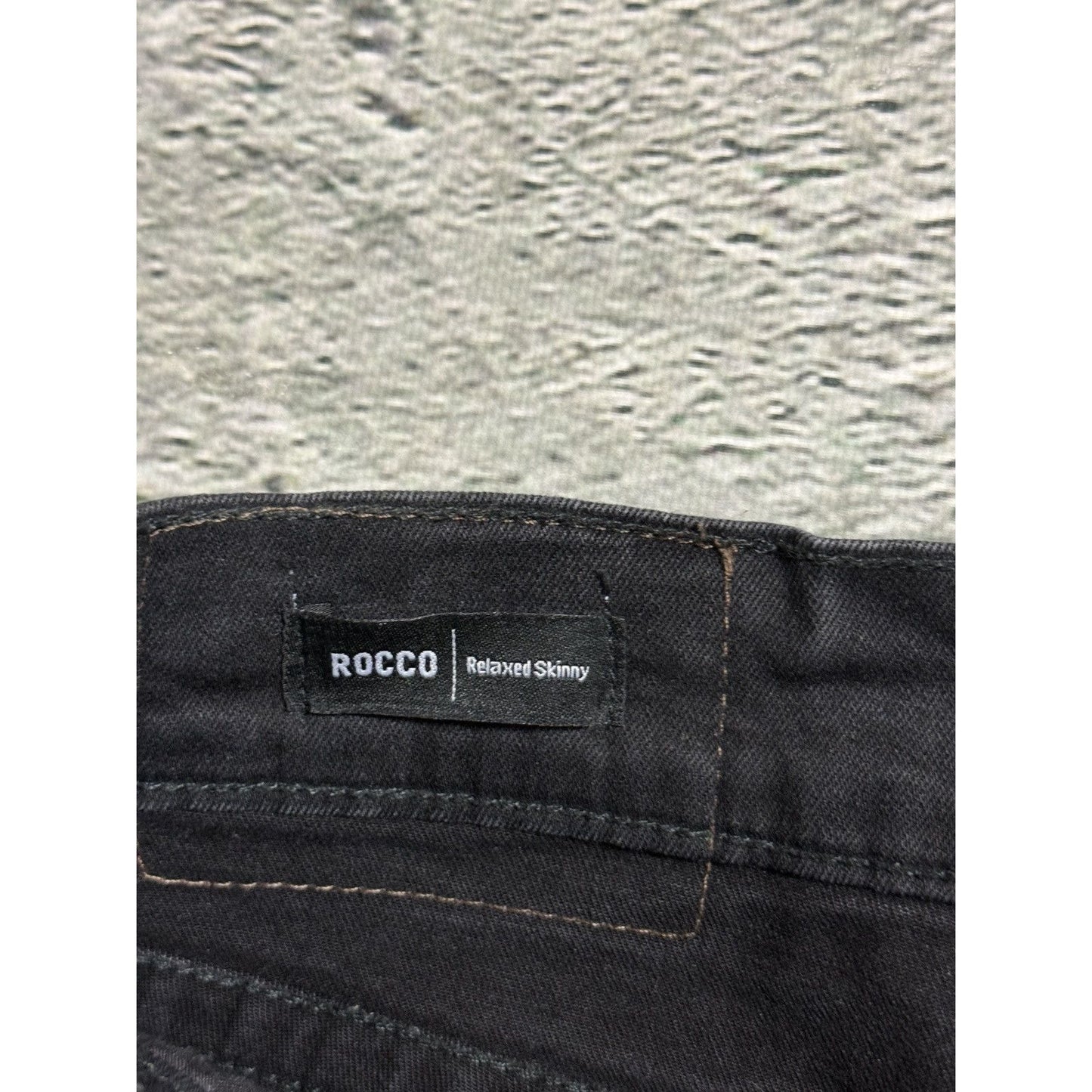 True Religion black jeans white thick stitching Y2K Rocco