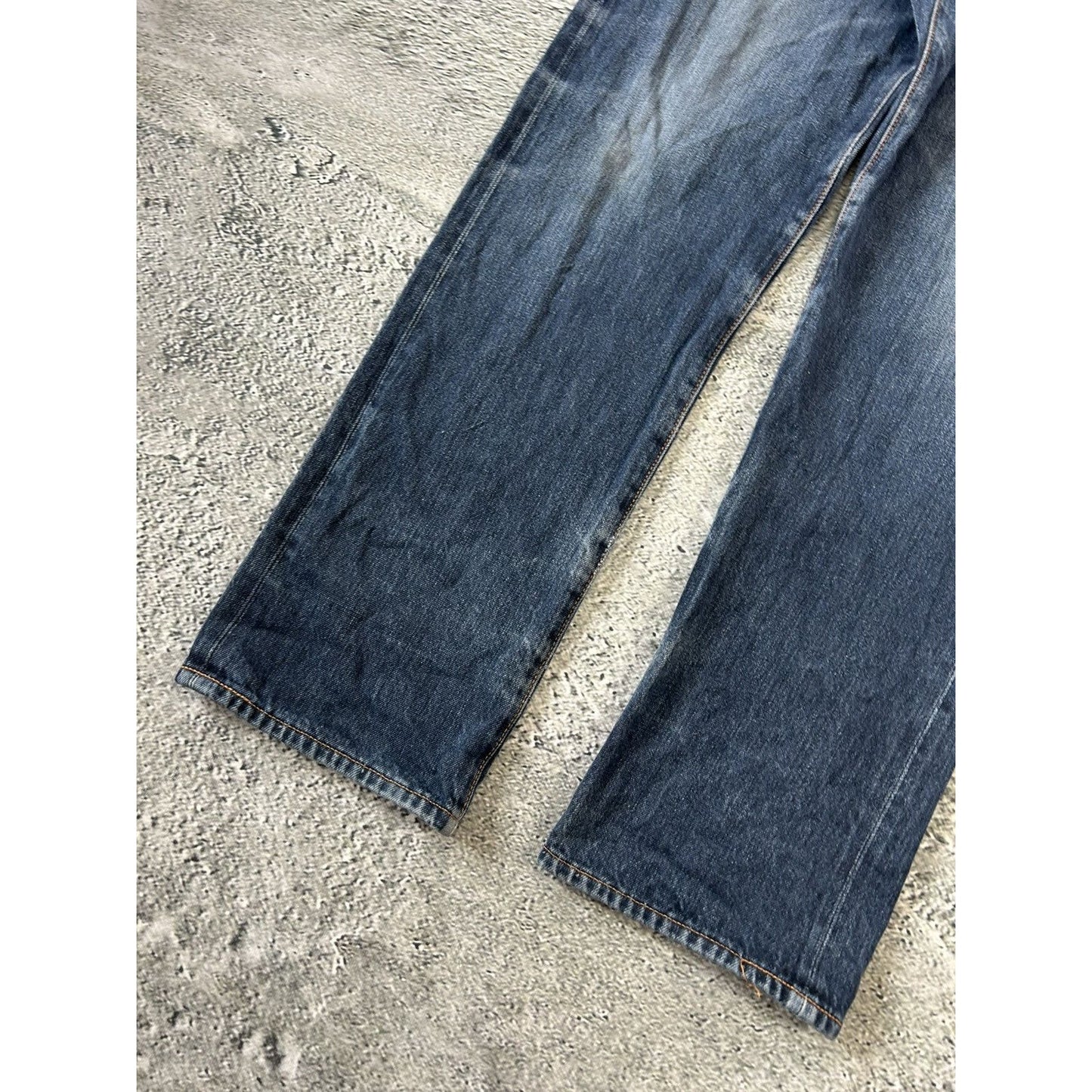 Evisu jeans red daicock big logo selvedge navy denim