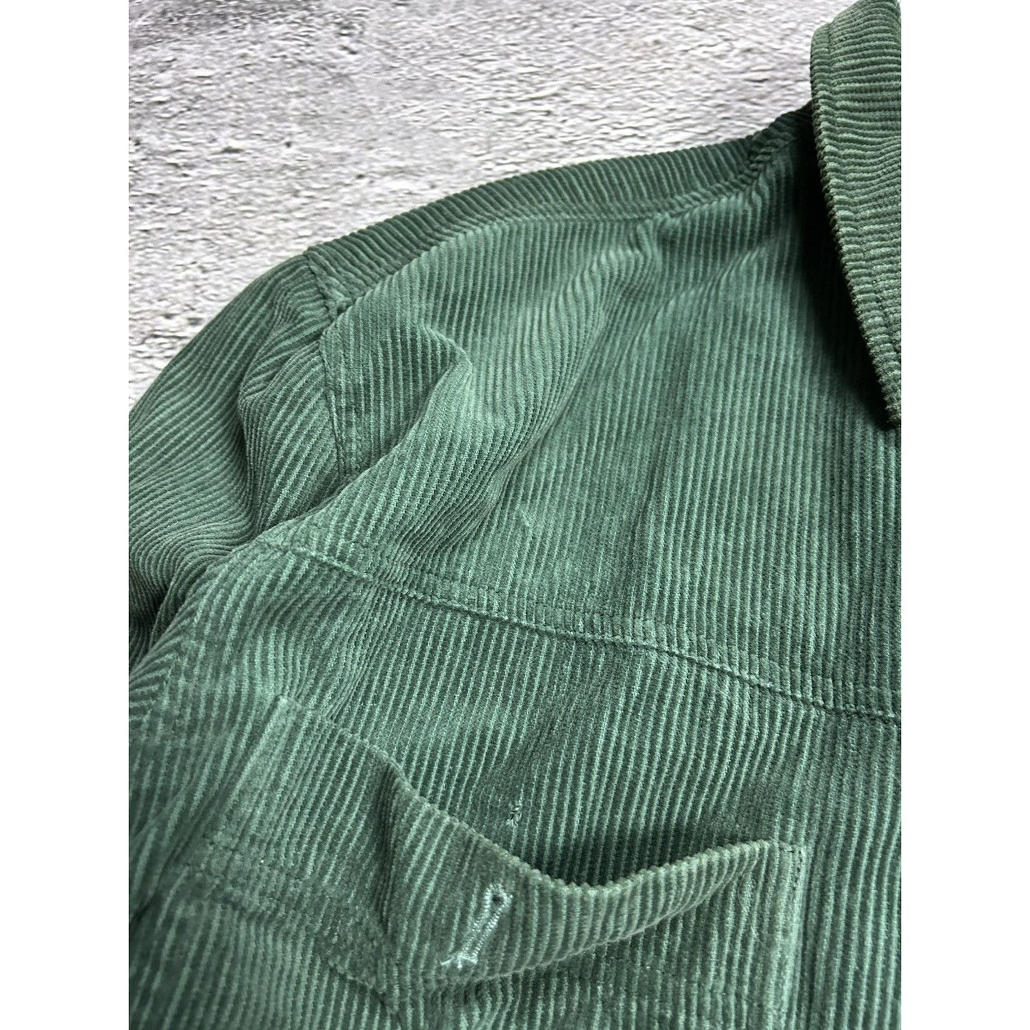 Karl Kani vintage corduroy shirt green big logo spell out