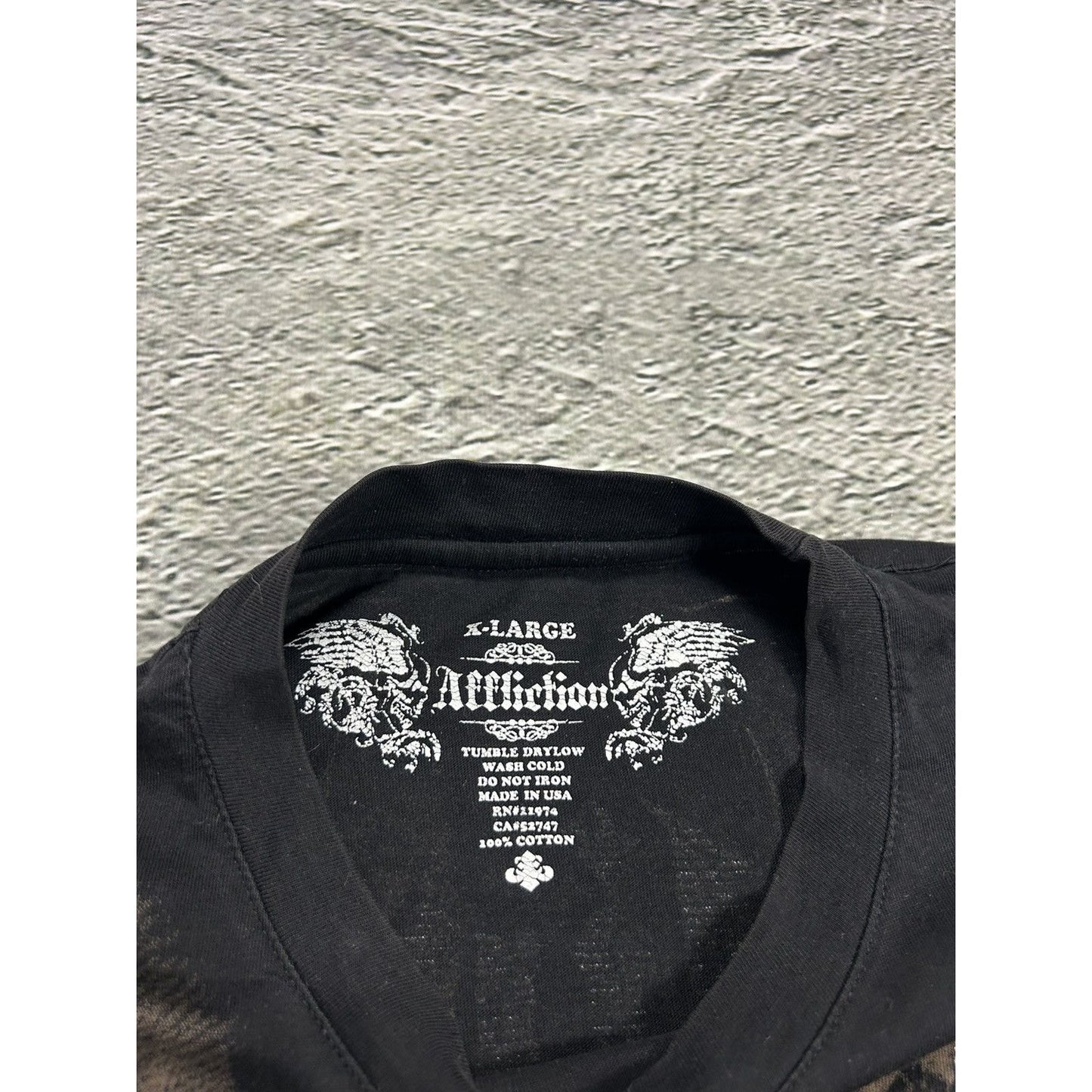 Affliction Vintage black T-shirt Y2K
