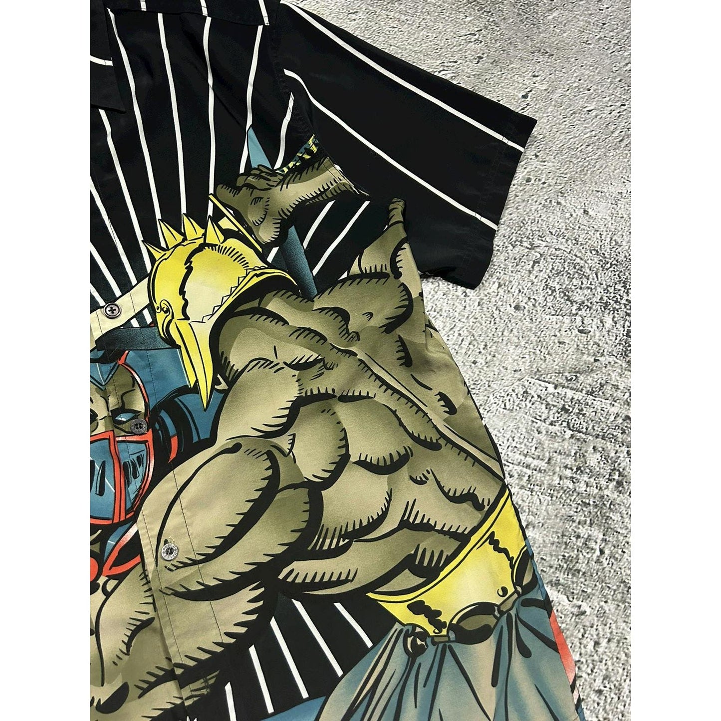 90s Pelle Pelle vintage full print samurai shirt button up