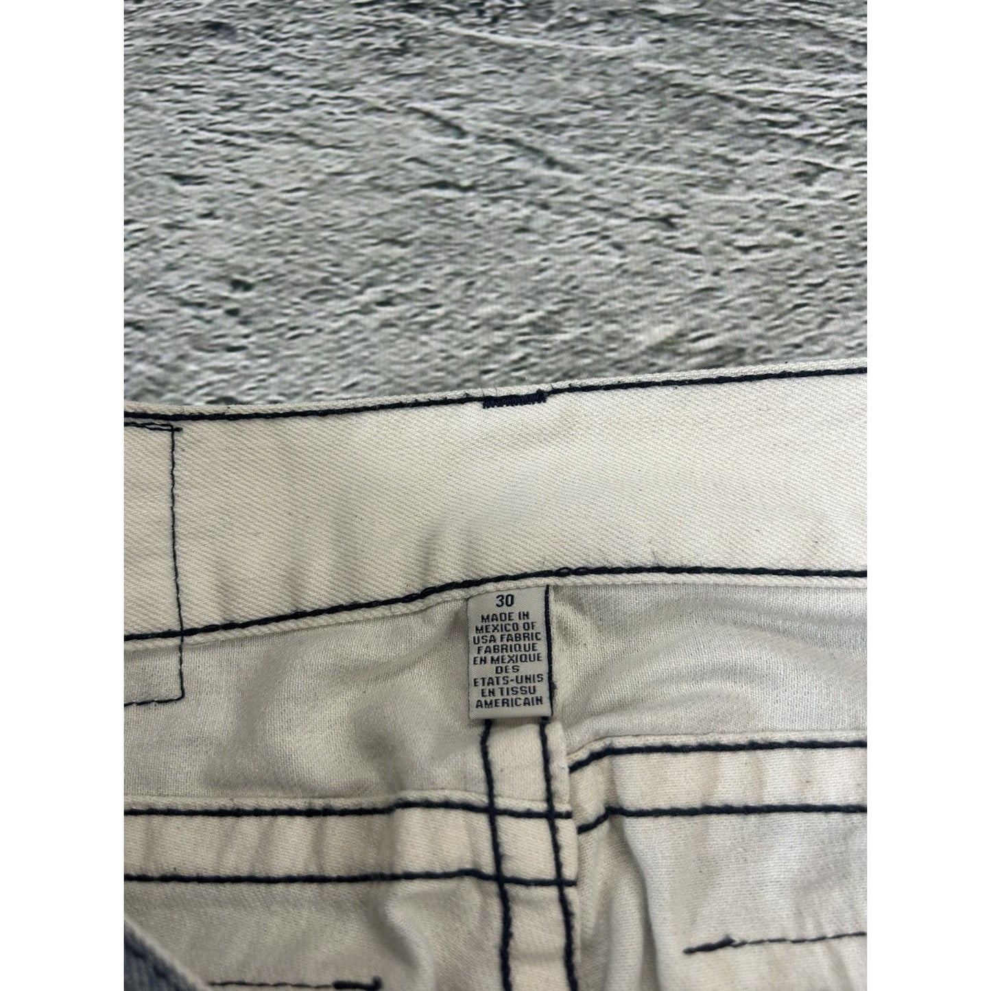 True Religion grey jeans contrast stitching Y2K straight