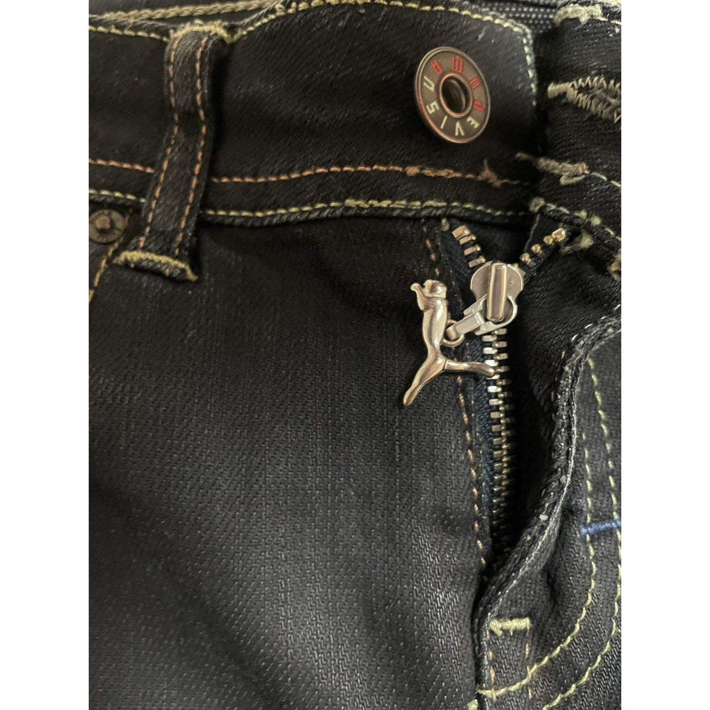 Evisu x Puma vintage black jeans seagulls Y2K