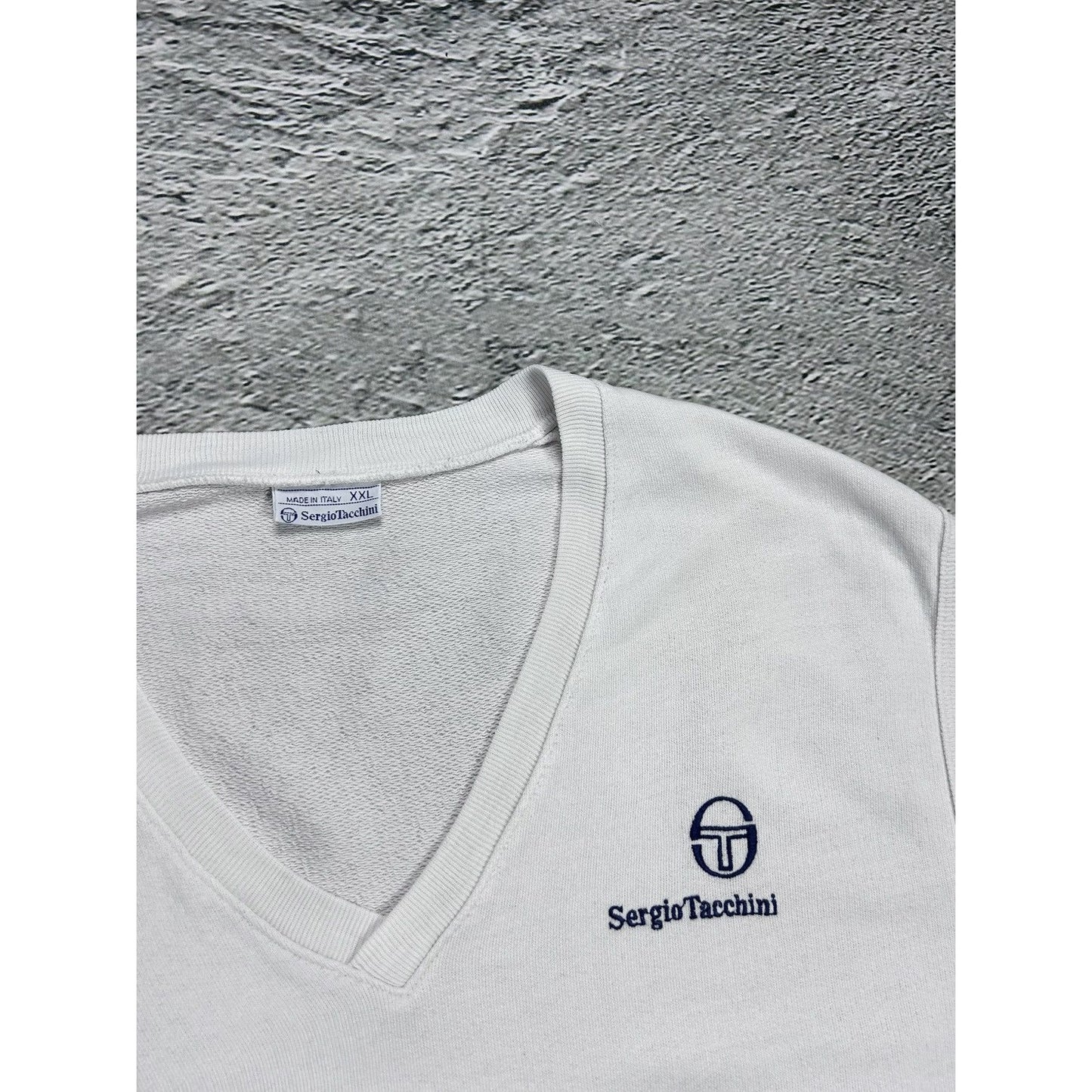 Sergio Tacchini vintage white sweater vest small logo