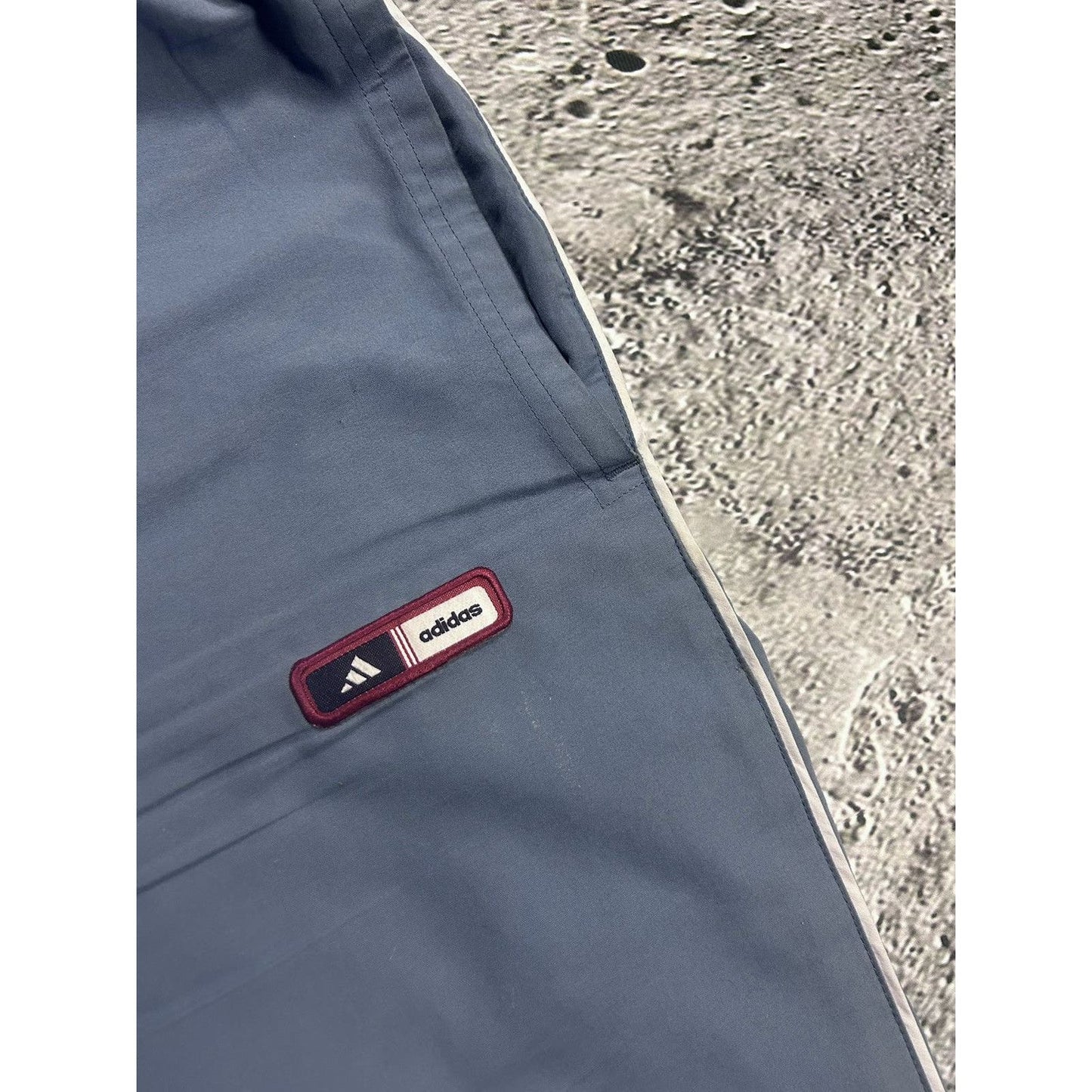 Adidas vintage blue nylon track pants small logo 2000s