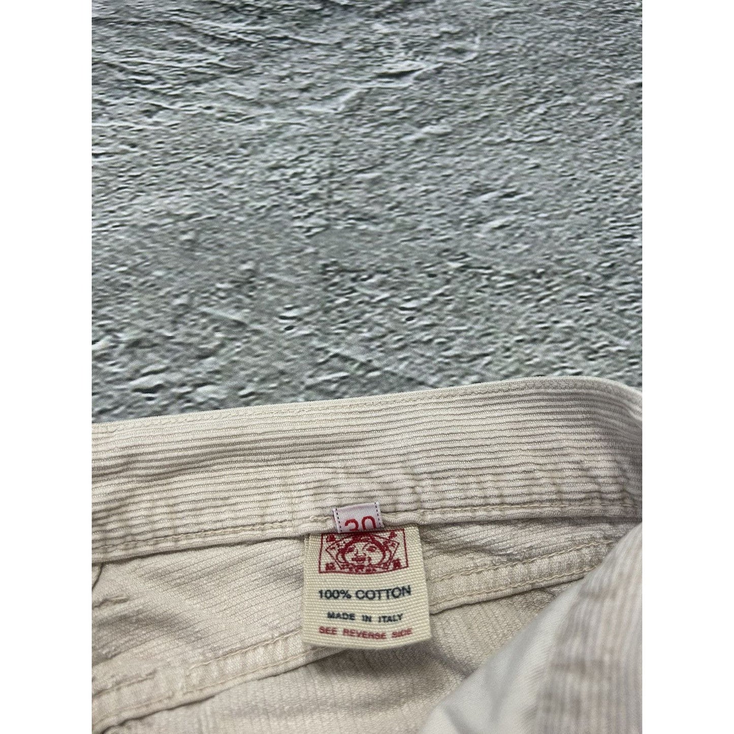 RARE! Evisu corduroy pants vintage cords beige seagulls