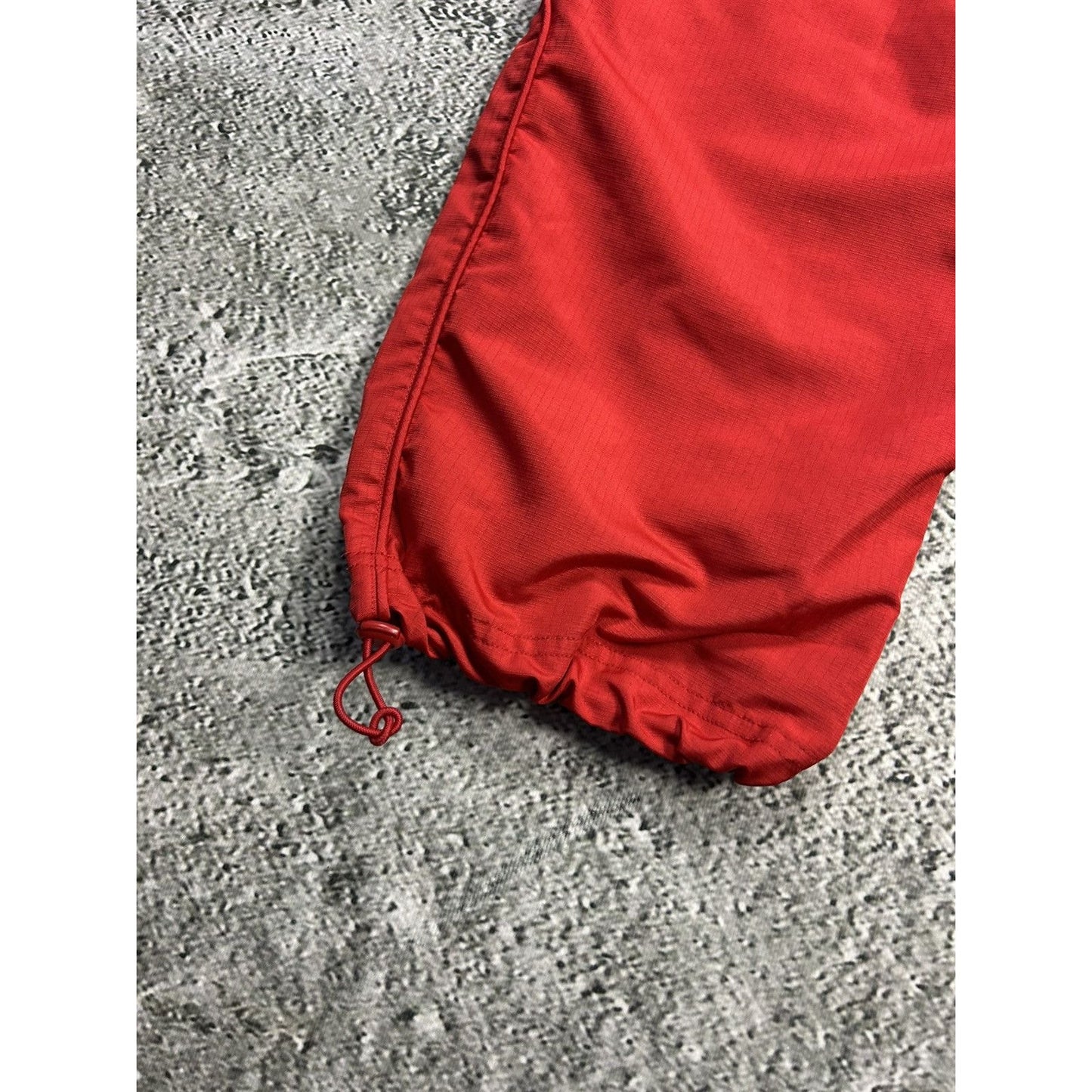 Adidas vintage red nylon track pants capri drill 90s Y2K