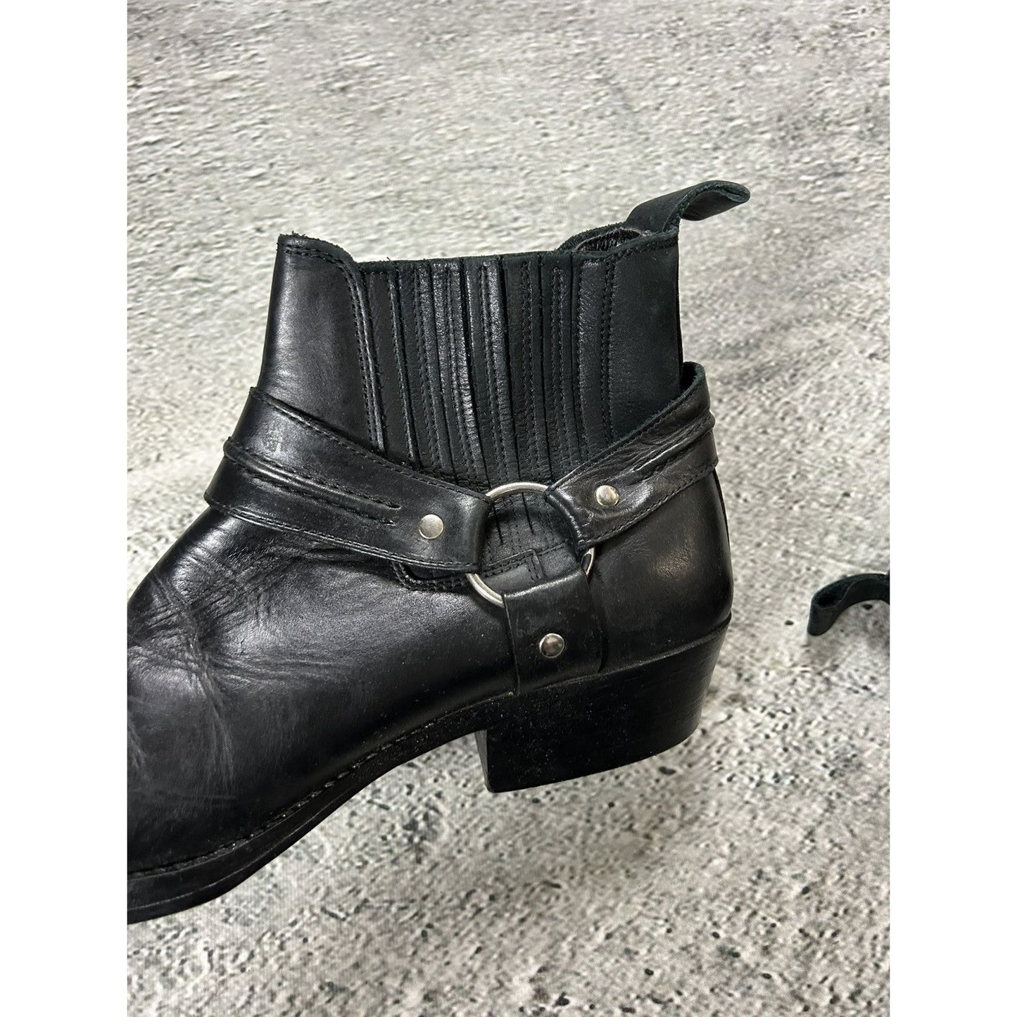 Black Leather Shoes Heels Biker Cowboy Kentucky’s Western