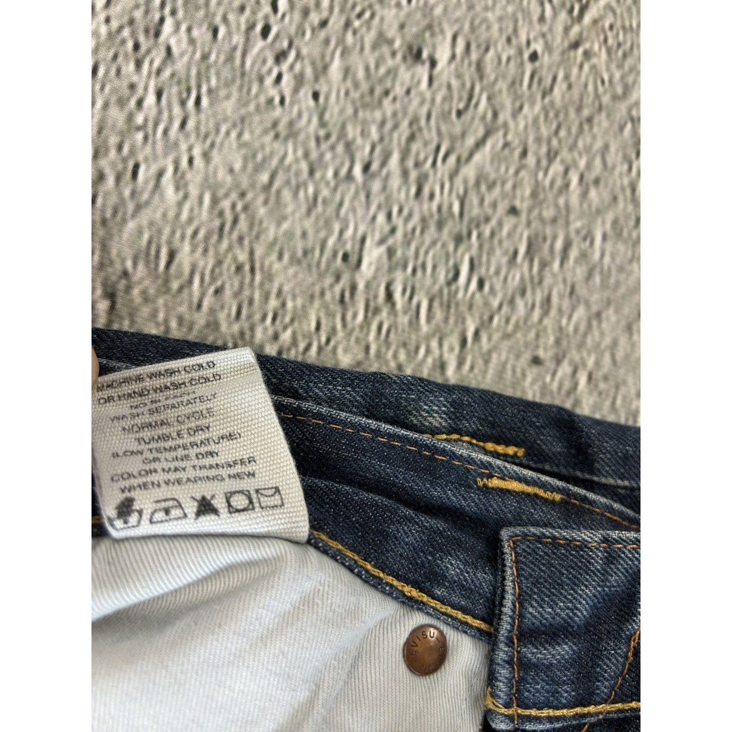 Evisu jeans daicock big logo gold selvedge denim Japan