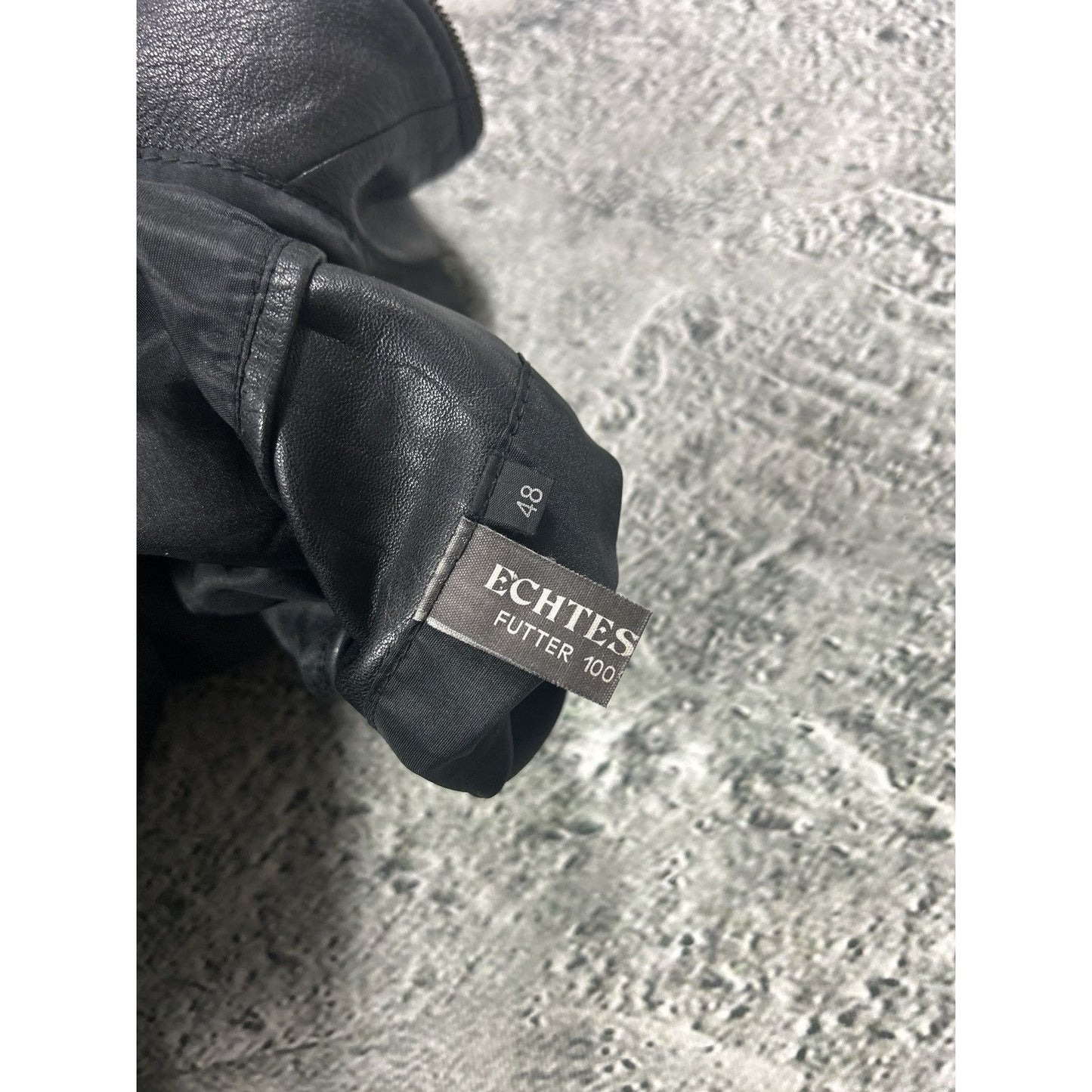 Vintage USA leather jacket flag black red white Max Moser