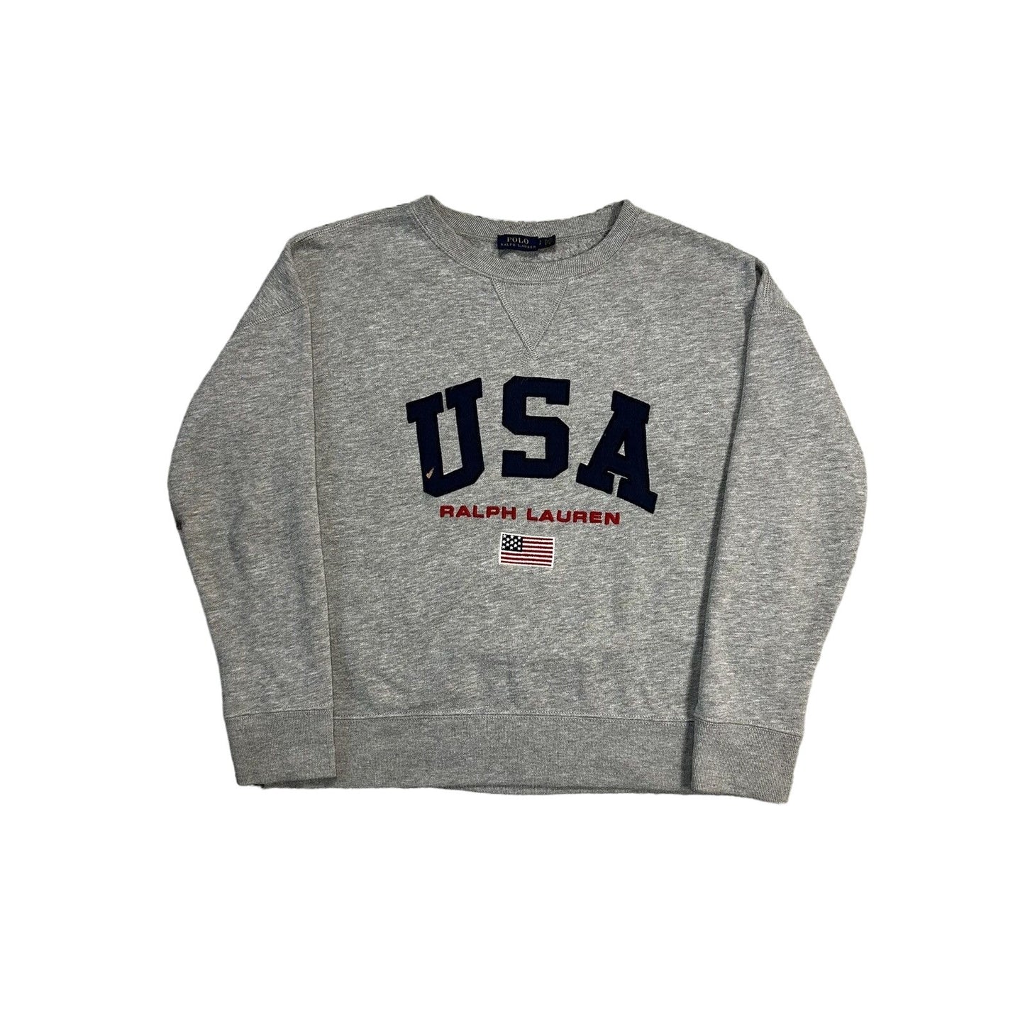 Chief Keef Polo Ralph Lauren sweatshirt grey USA big logo